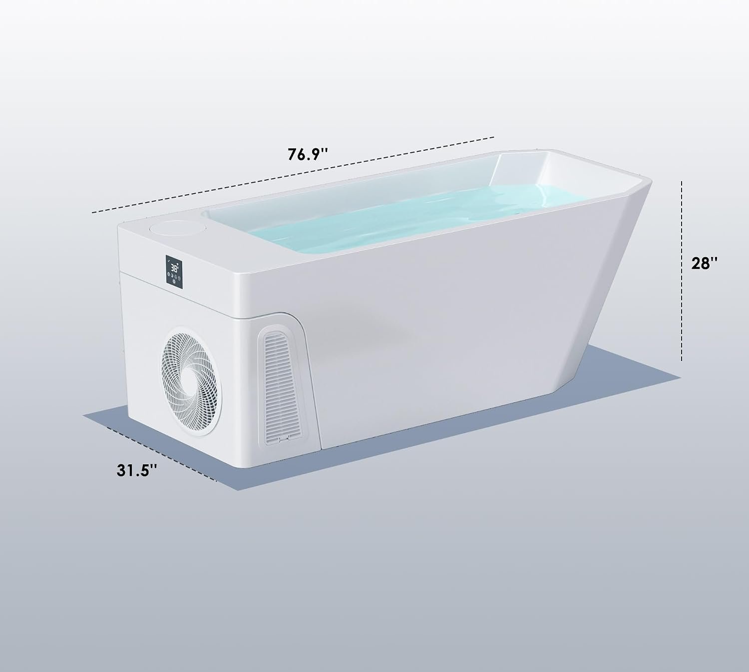 Deeptime Smart Ice Bath Tub Gen3 with Chiller Smart Cold Therapy White