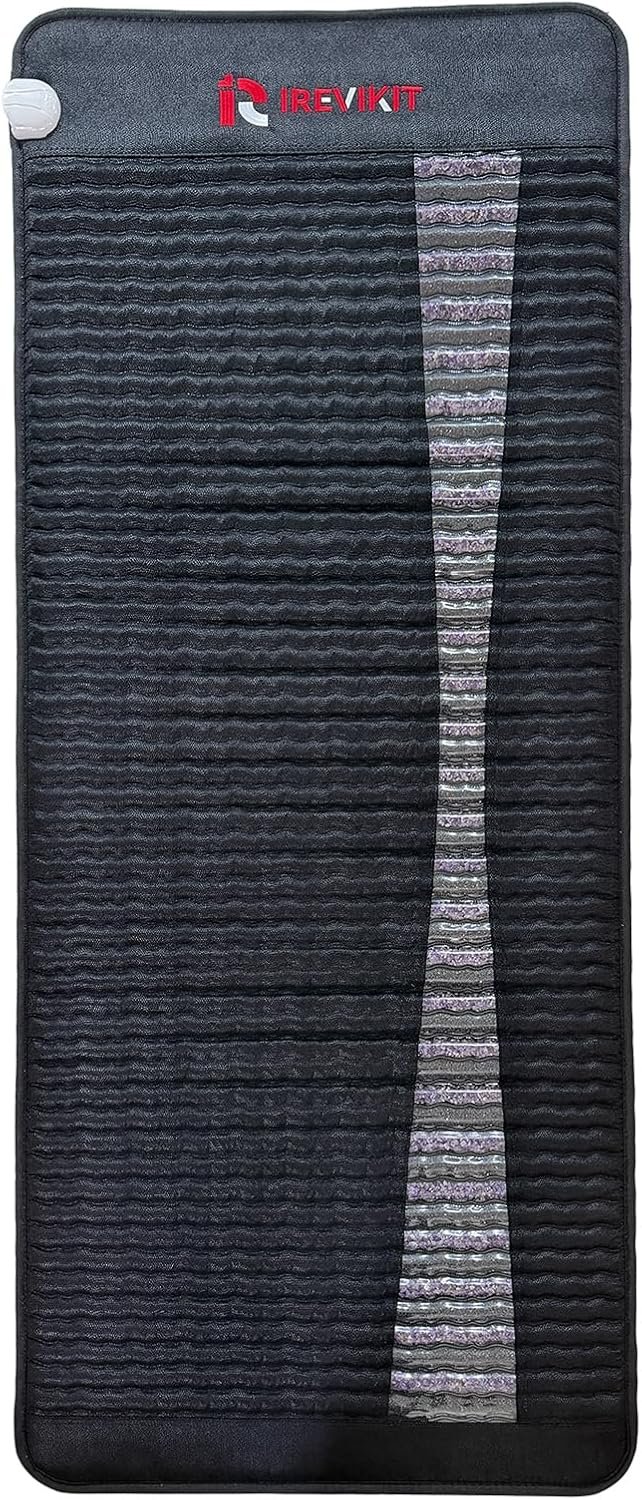 Infrared Amethyst Mat – Midsize 59″ L x 24″ W – Amethyst Infrared Mat, Far Infrared Heating Pad for Full Body Relaxation, Negative Ions, Adjustable FIR Heating, Auto Shut-Off