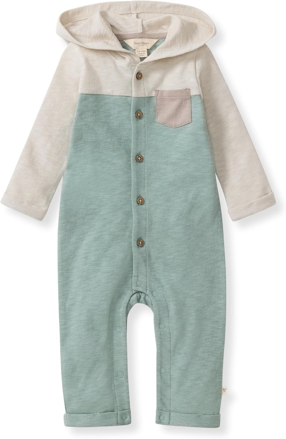 Burt’s Bees Baby Jumpsuit, 100% Organic Cotton One-piece Outfit Coverall With Hat