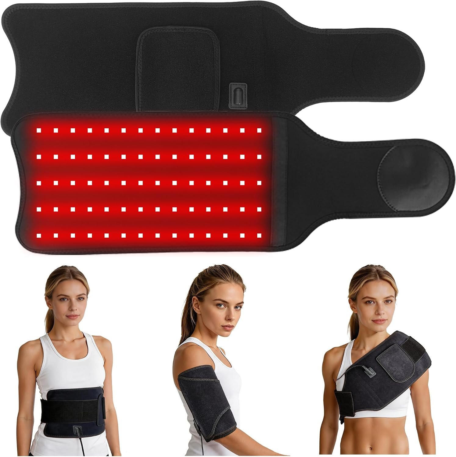 Red Light Therapy Pad, 70 LEDs Adjustable 22.1″x7.1″ Light Wrap
