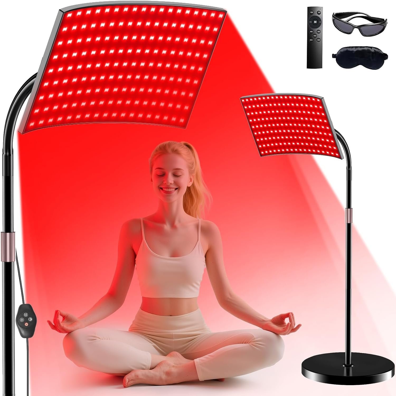 Red Light Therapy for Body Face Infrared Light Therapy for Body with 660nm & 850nm Near Infrared LED Red Light Therapy Panel at Home Protective Glasses for Home Use, Gift for Women Girl