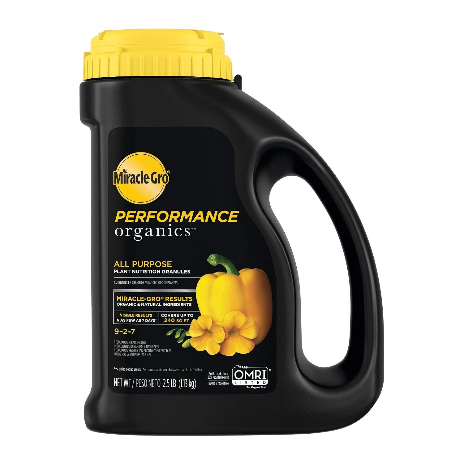 Miracle-Gro Performance Organics Plant Nutrition Granules, 2.5 lb. | Organic, All-Purpose Plant Food for Vegetables, Flowers and Herbs, Feeds up to 240 sq. ft.
