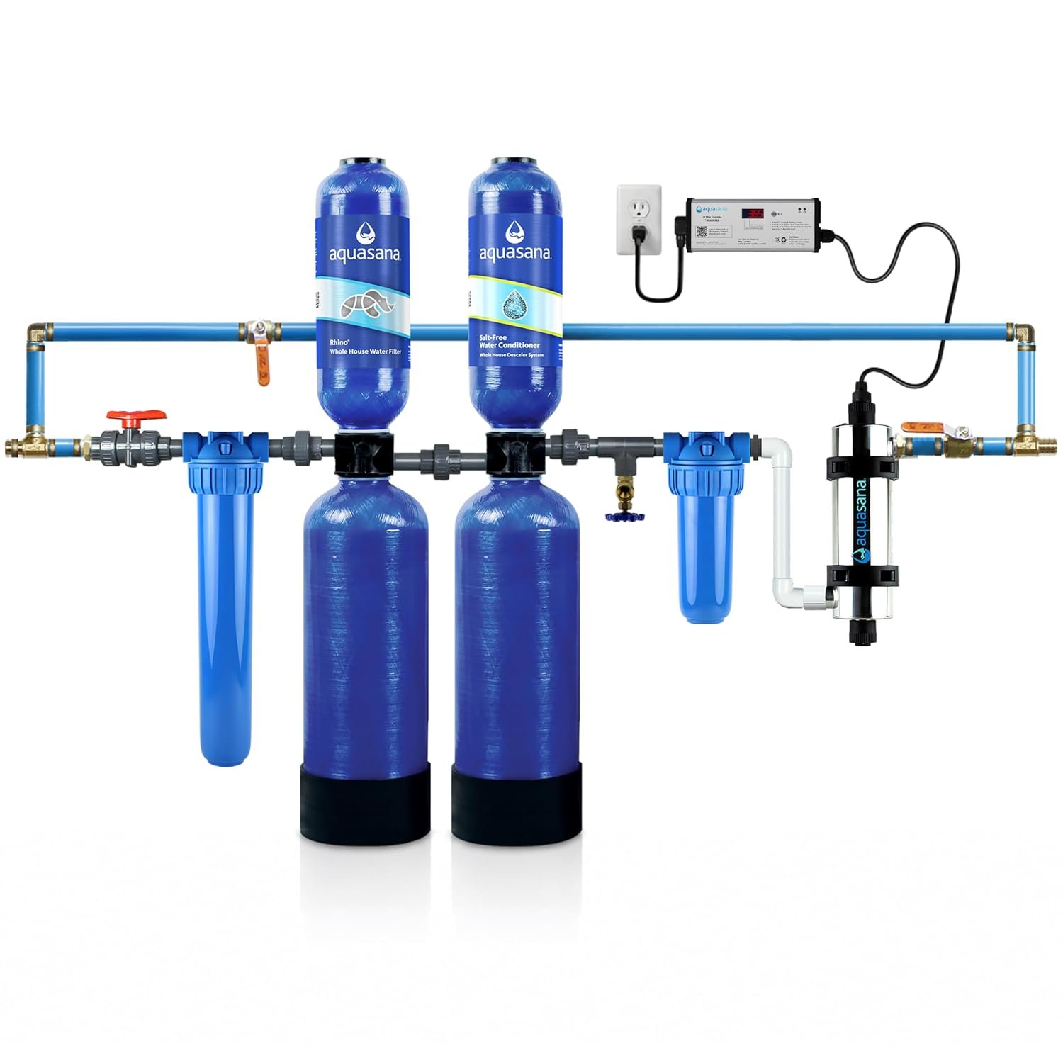 Aquasana Whole House Water Filter System | 1M Gal | UV | WH-1000-CS-UVS-B