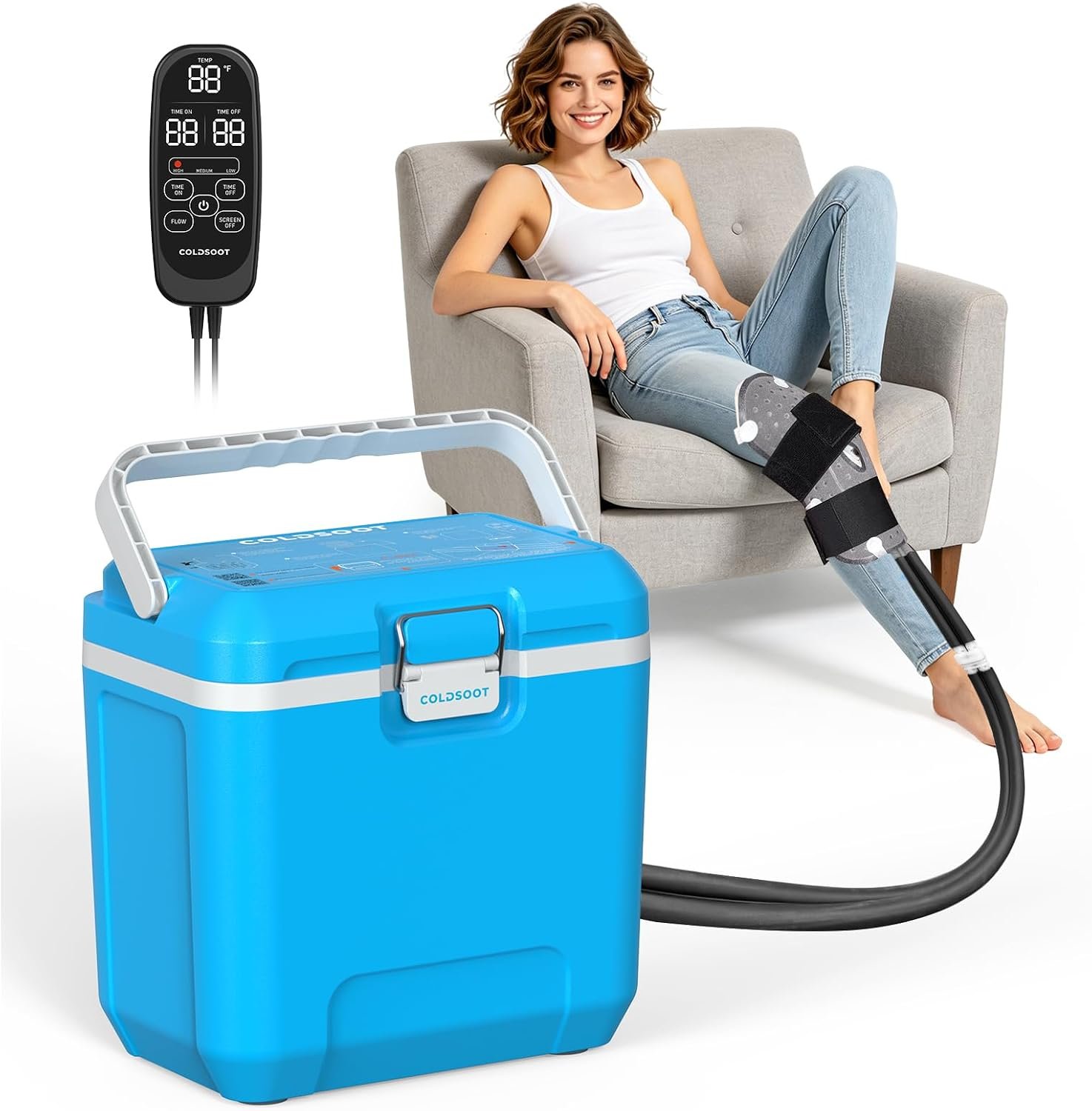 Programmable Timer Ice Machine for Knee After Surgery w/Temp Disp