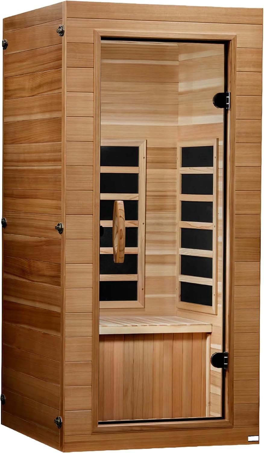 DYNAMIC SAUNAS Elite 1-Person Infrared Sauna with Red Light Therapy