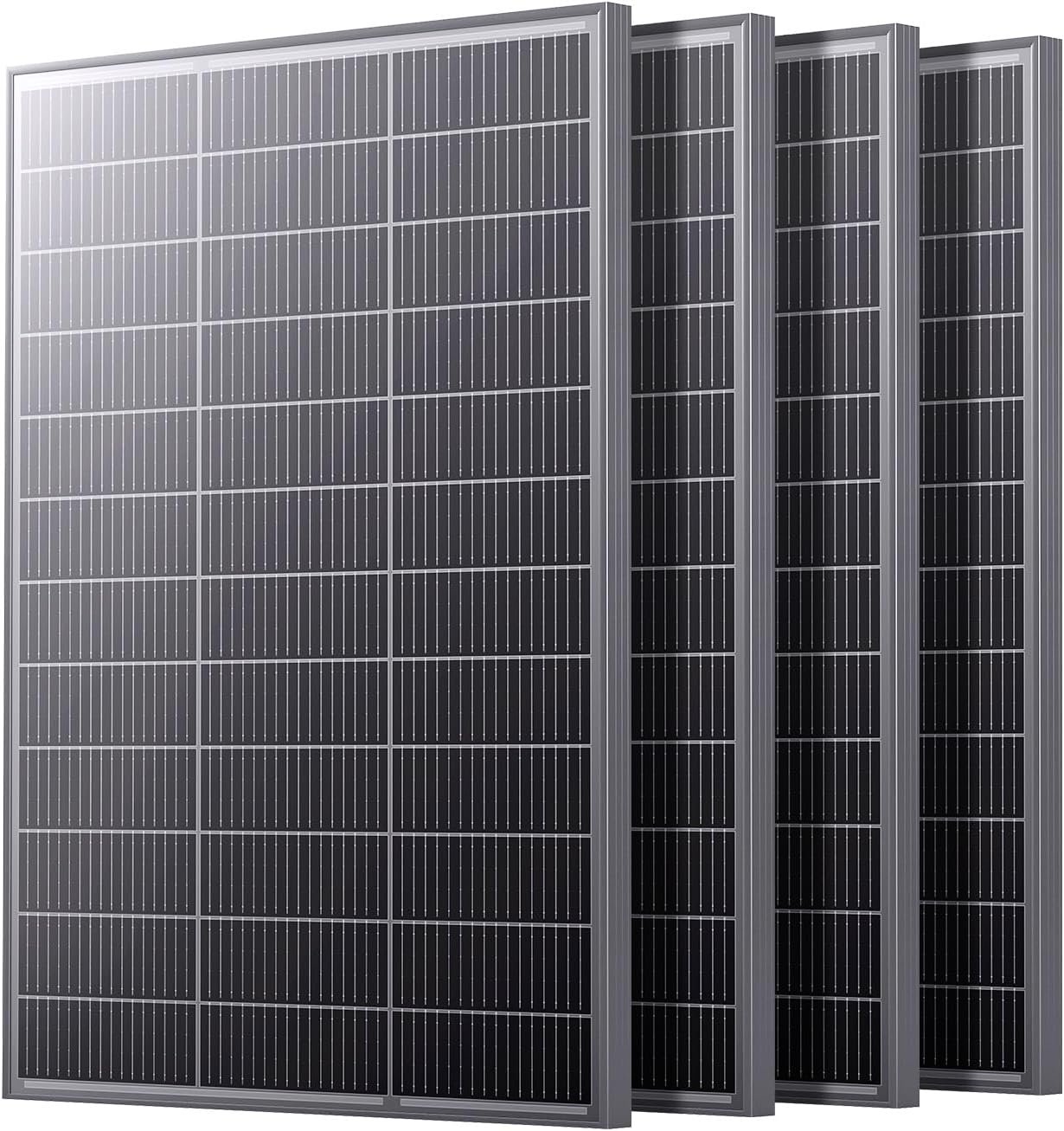 N-Type 16BB 400 Watt Solar Panel, 4×100W Solar Panels | 25% Efficiency Monocrystalline, Compact Size Design for 12V/24V/48V Systems, RV, Rooftop , Off-grid & Home Backup