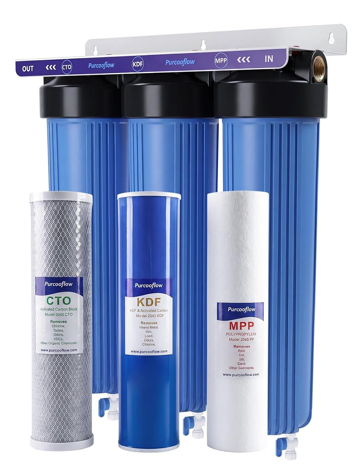 Heavy Metal Reduction 3-Stage Whole House Water Filter System