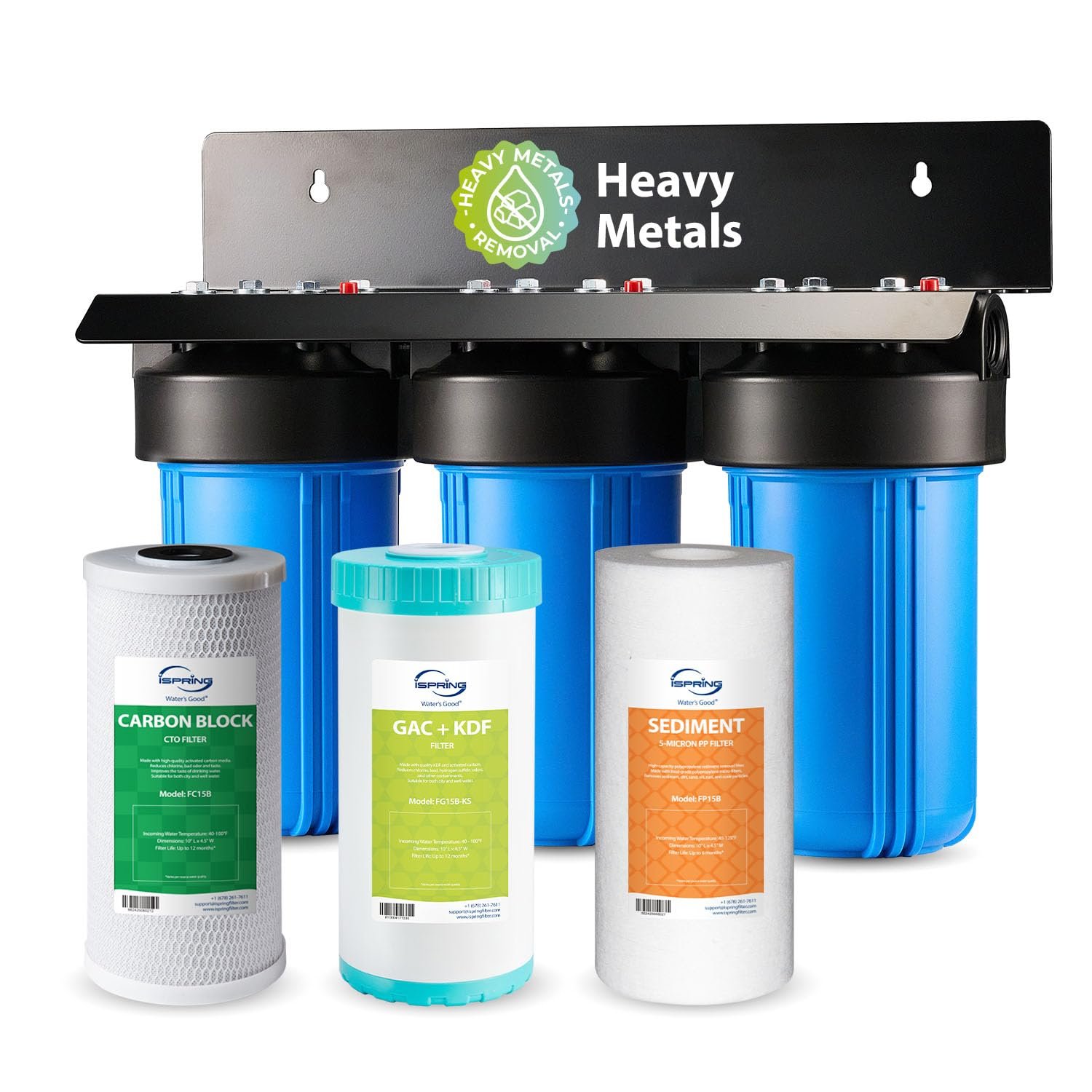 iSpring WGB31B-KS Heavy Metals Whole House Water Filter System