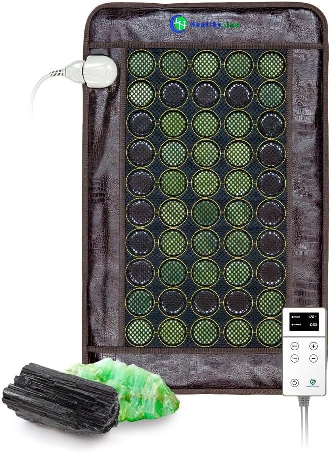 HealthyLine Mesh Heating Pad for Back, Jade & Tourmaline, 32 x 20