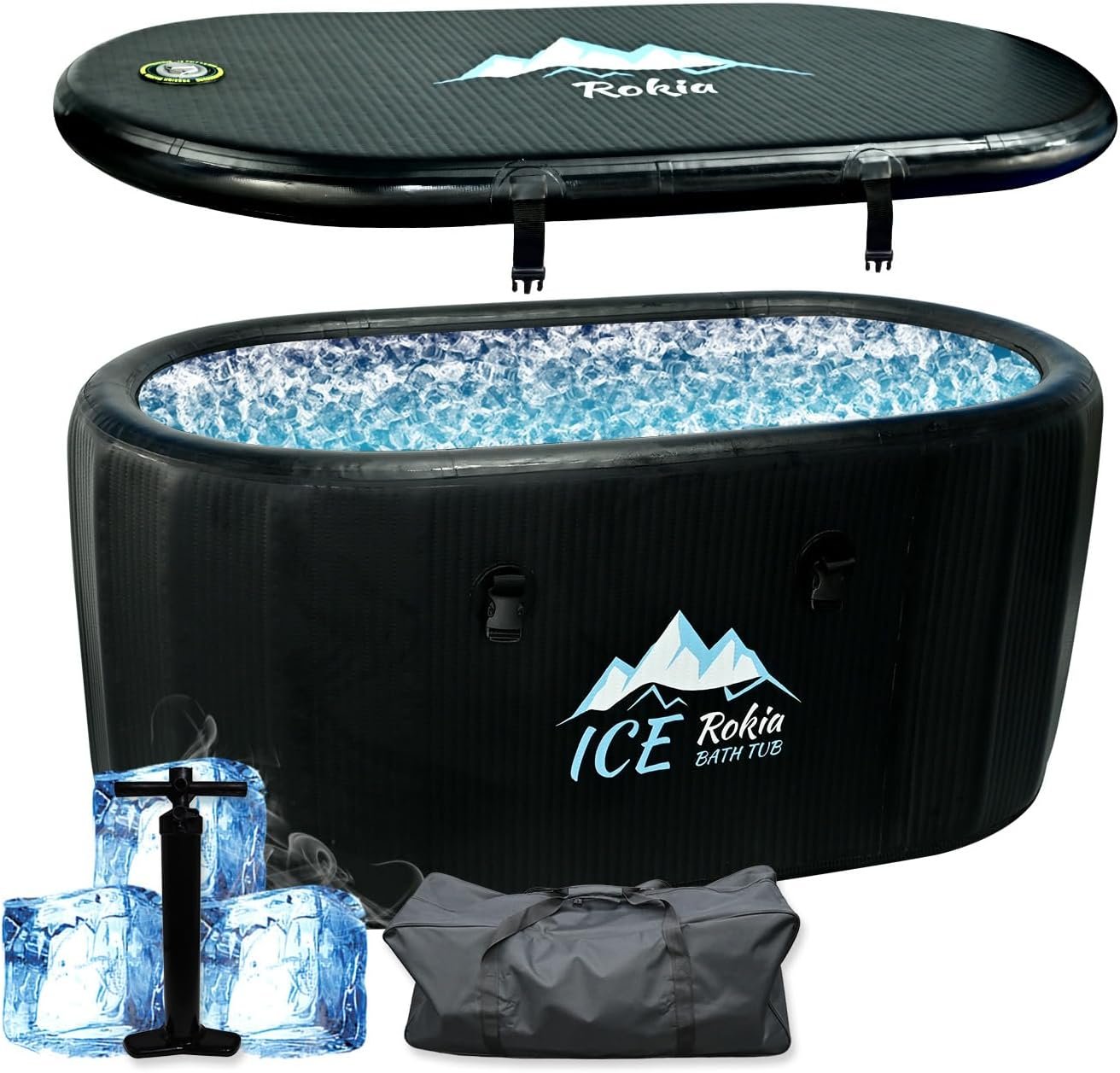 Rokia R XXL 220-Gallon Inflatable Ice Bath Tub – Water Chiller Compatible