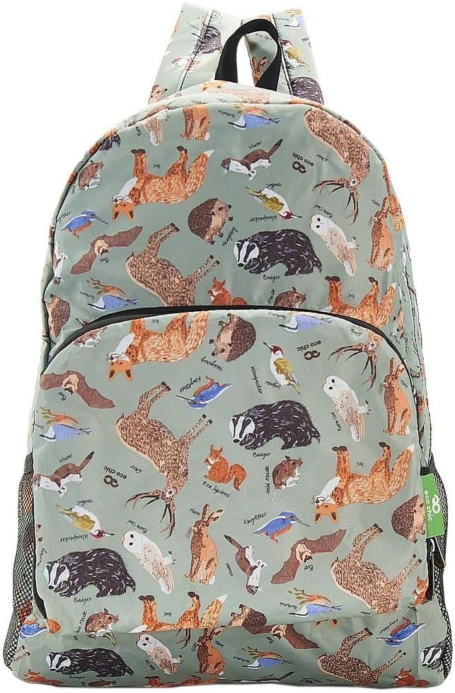 ECO CHIC Hiking Lightweight Packable Backpack – Foldable Daypack for Travel & Hiking & Outdoor Adventures – Waterproof Backpack from Recycled Materials (Woodland Olive)
