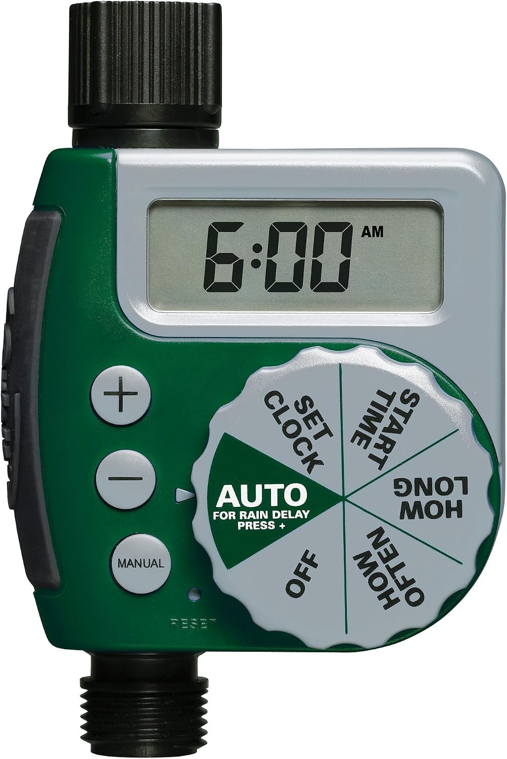 Orbit Programmable Digital Hose Watering Timer – 1 Outlet – Battery Powered – with LCD Screen – Built-in Rain Delay – Water-Resistant – 62061