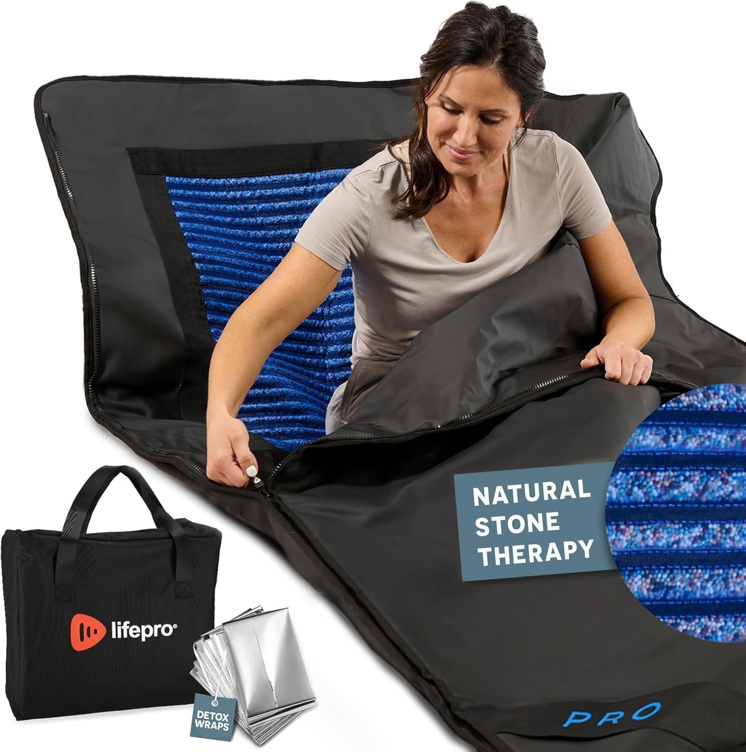 LifePro RejuvaWrap Infrared Sauna Blanket with Low EMF and 9 Temp Levels