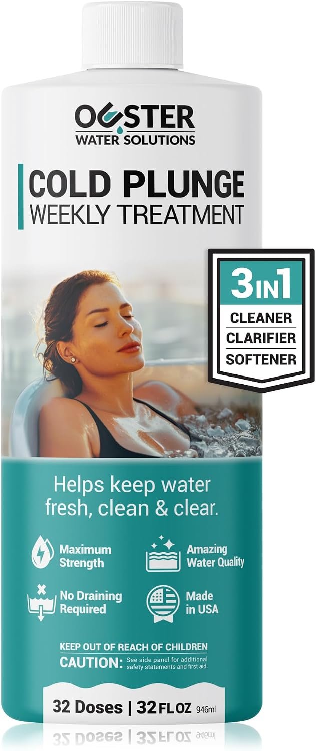 Bio Ouster 3in1 Weekly Cold Plunge Water Treatment – Cleaner, Clarifier, and Softener for Cold Plunge and Ice Bath – Water Stabilizer for Fresh, Crystal Clear Water – Made in USA (32oz)