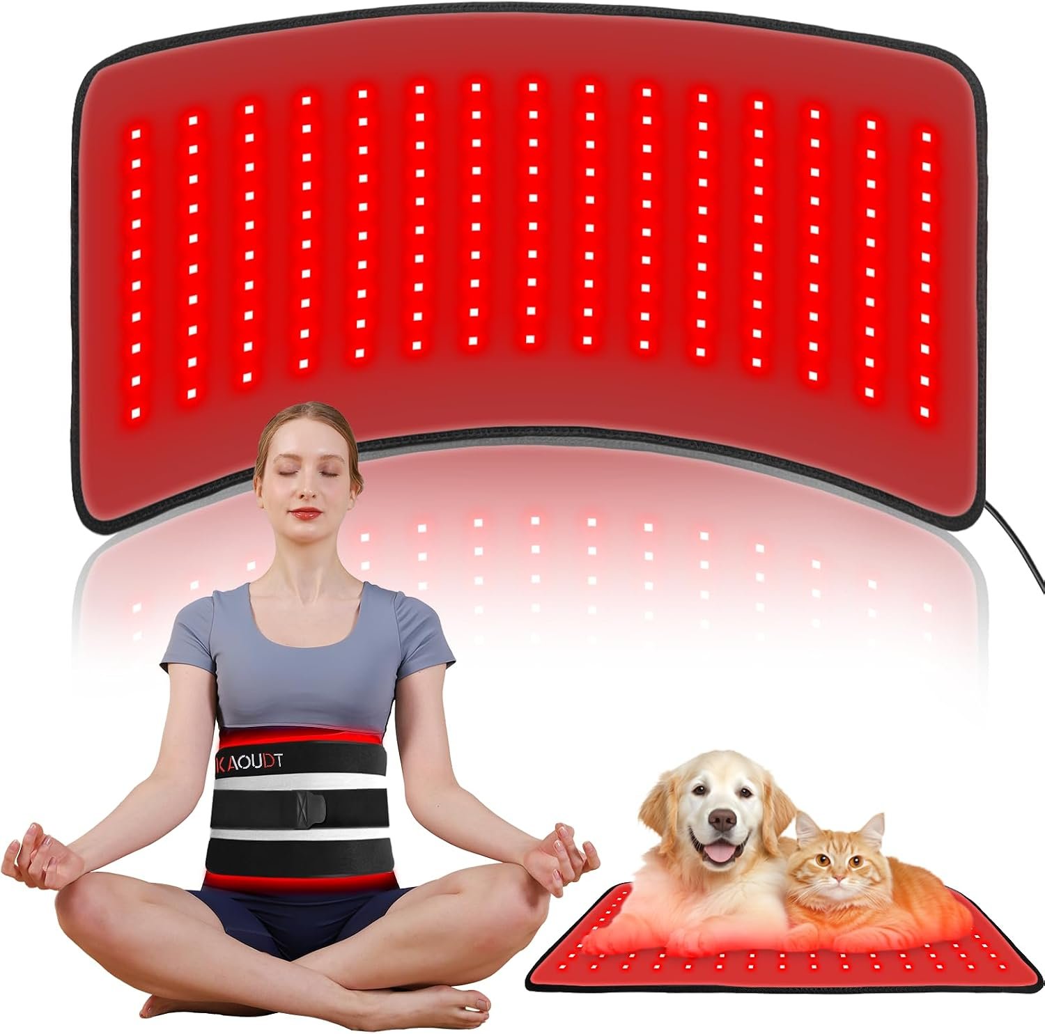 Red Light Therapy Mat for Body, FSA&HSA Red Light Pad, 24″ x 12″,Black