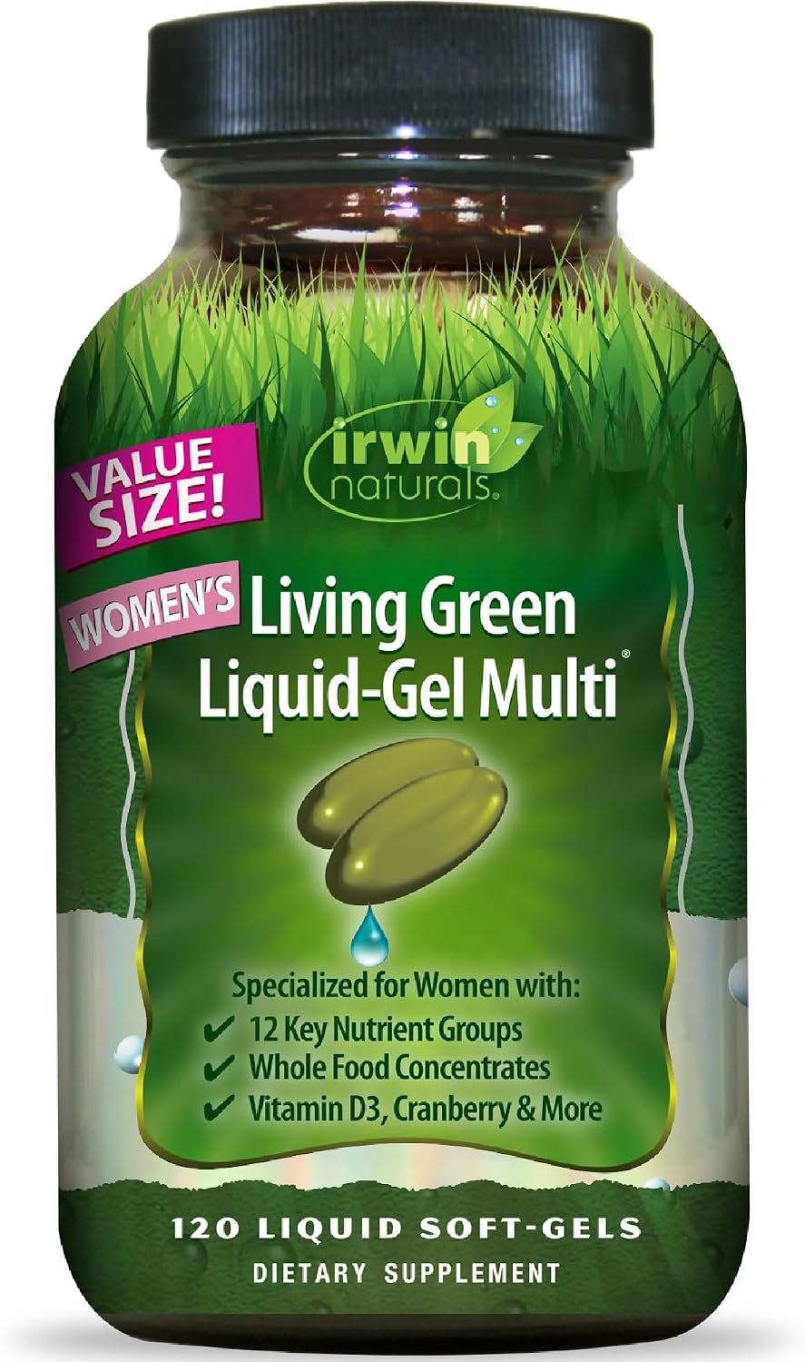Irwin Naturals Women’s Living Green Liquid-Gel Multivitamins | 120 Softgels