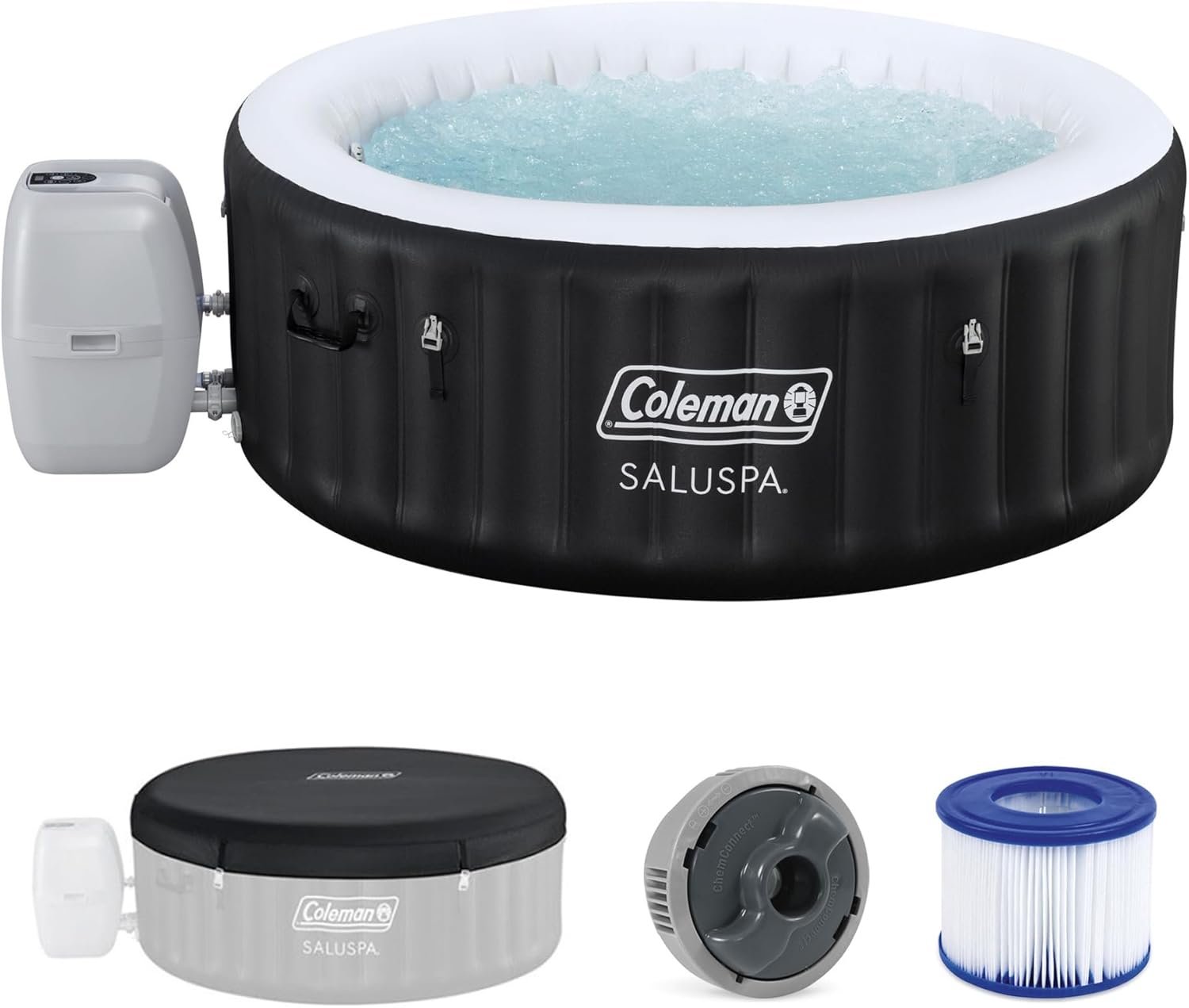 Coleman SaluSpa Miami Energy-Efficient AirJet 2-4 Person Inflatable Hot Tub