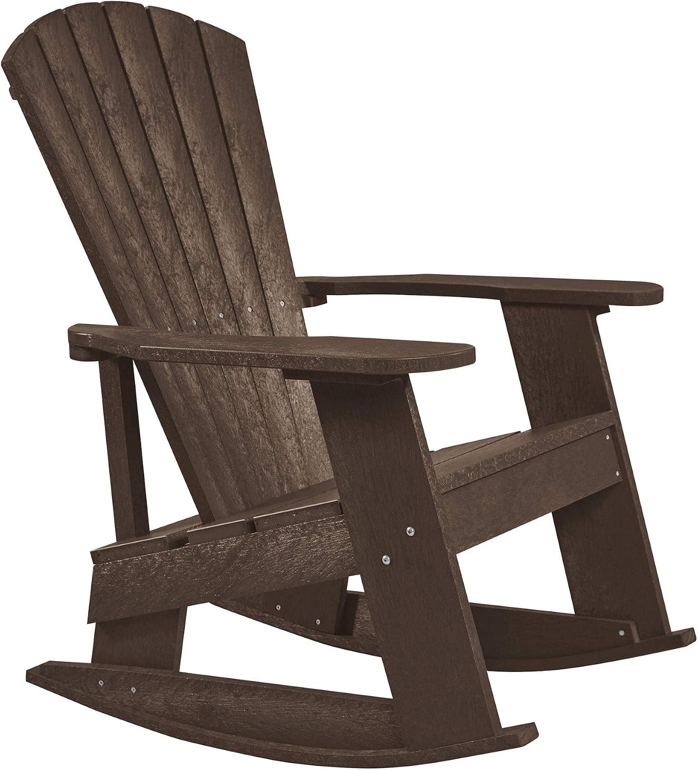 Durable Recycled Plastic Adirondack Rocker, Terra