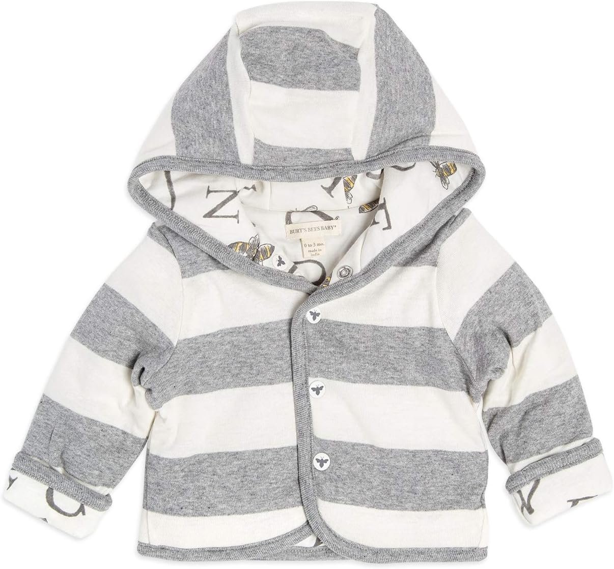 Burt’s Bees Baby Unisex Jacket, Lightweight Zip-up Sweatshirt Hooded Coat or Vest, Organic Cotton