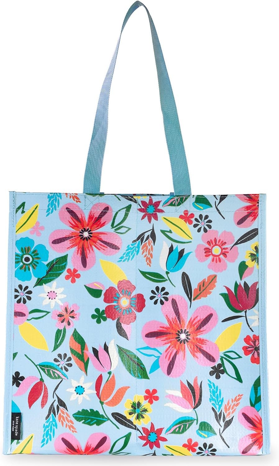 kate spade new york Reusable Shopping Bag, Grocery Tote with Shoulder Straps, Collapsible Tote