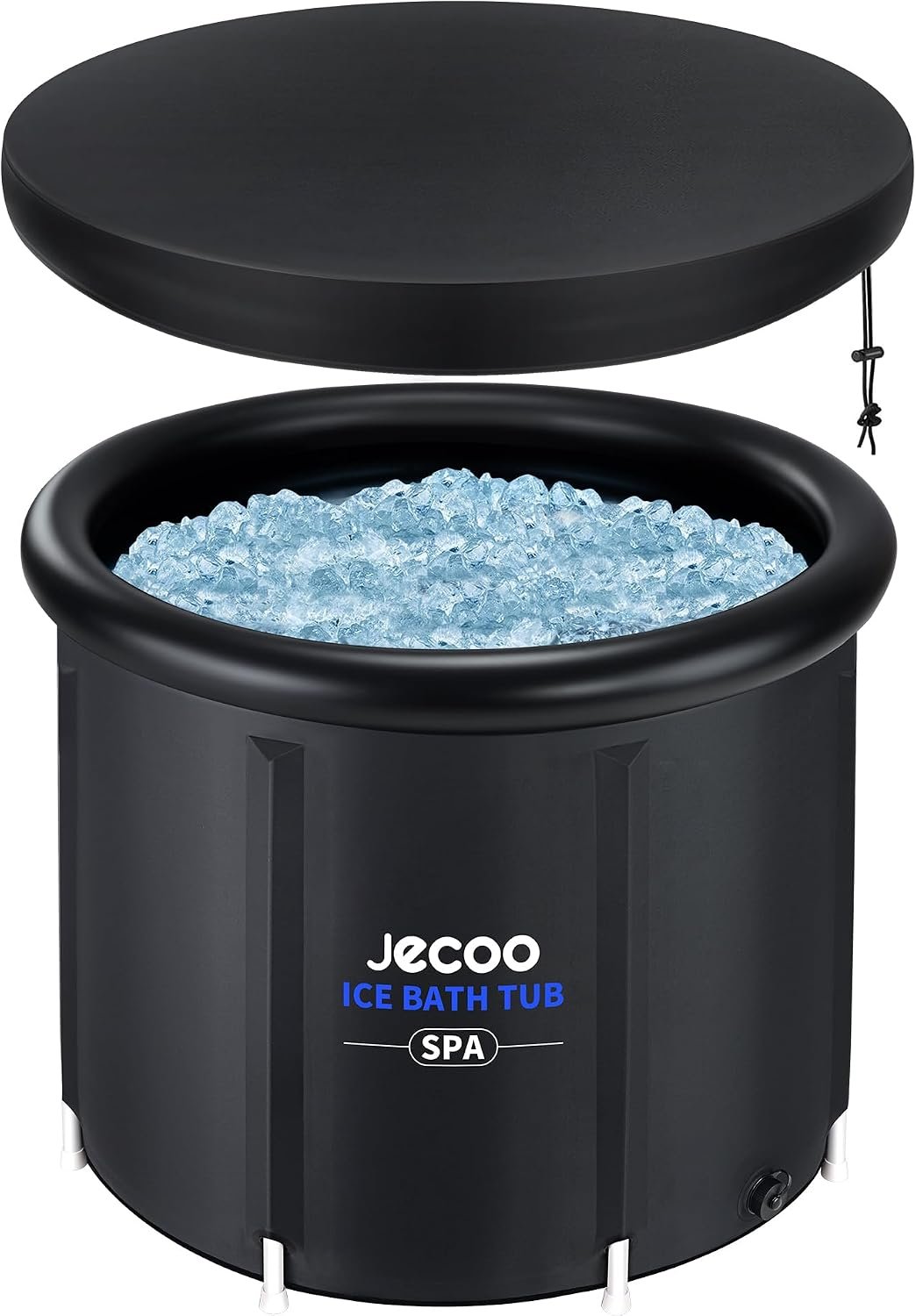 Jecoo Ice Bath Tub for Athletes Portable Cold Plunge Tub with Cover, Large Capacity Multiple Layered Cold Plunge for Recovery Ice Bath at Home/Outdoor