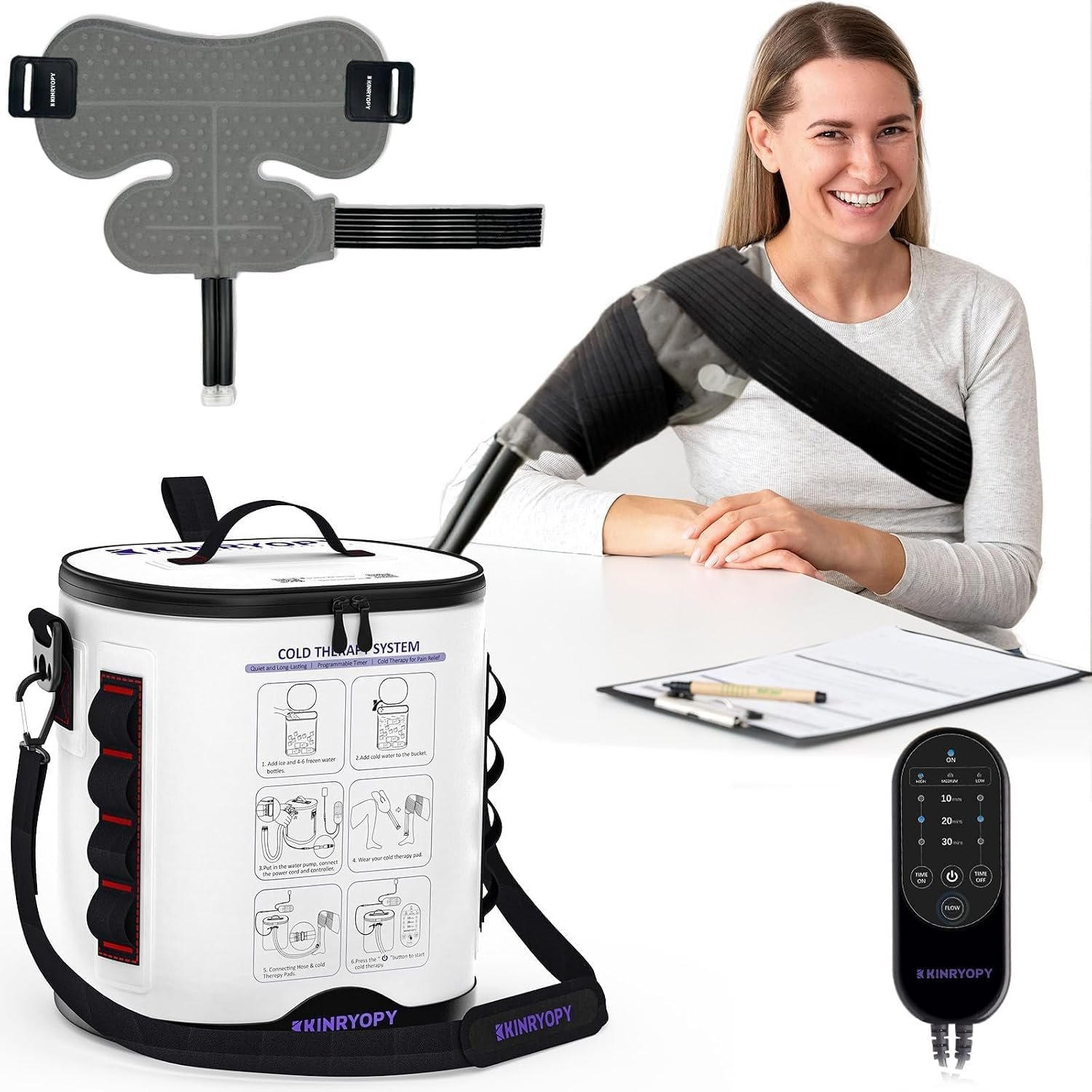 Cold Therapy Machine for Shoulder with Programmable Timer & Quiet Pump