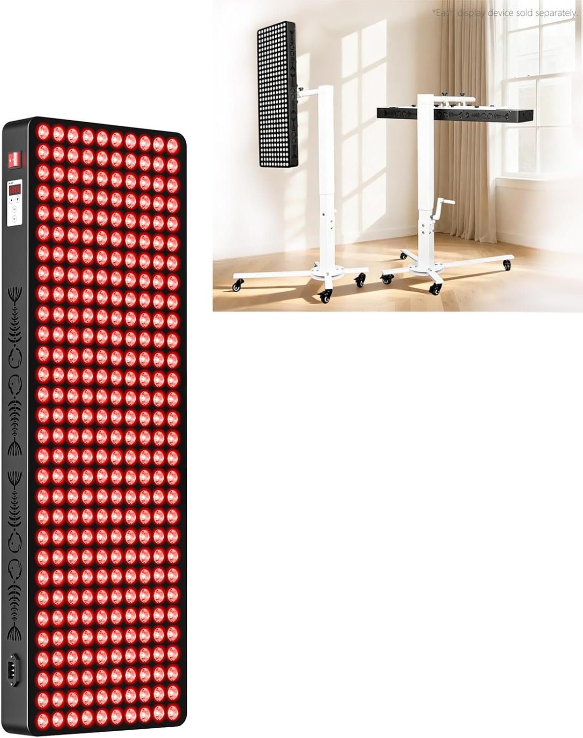 Red Light Therapy Panel, 660nm & 850nm Dual Chip Infrared Light Panel,1500W Power Lamp Board,Ideal for Body and Face at Home