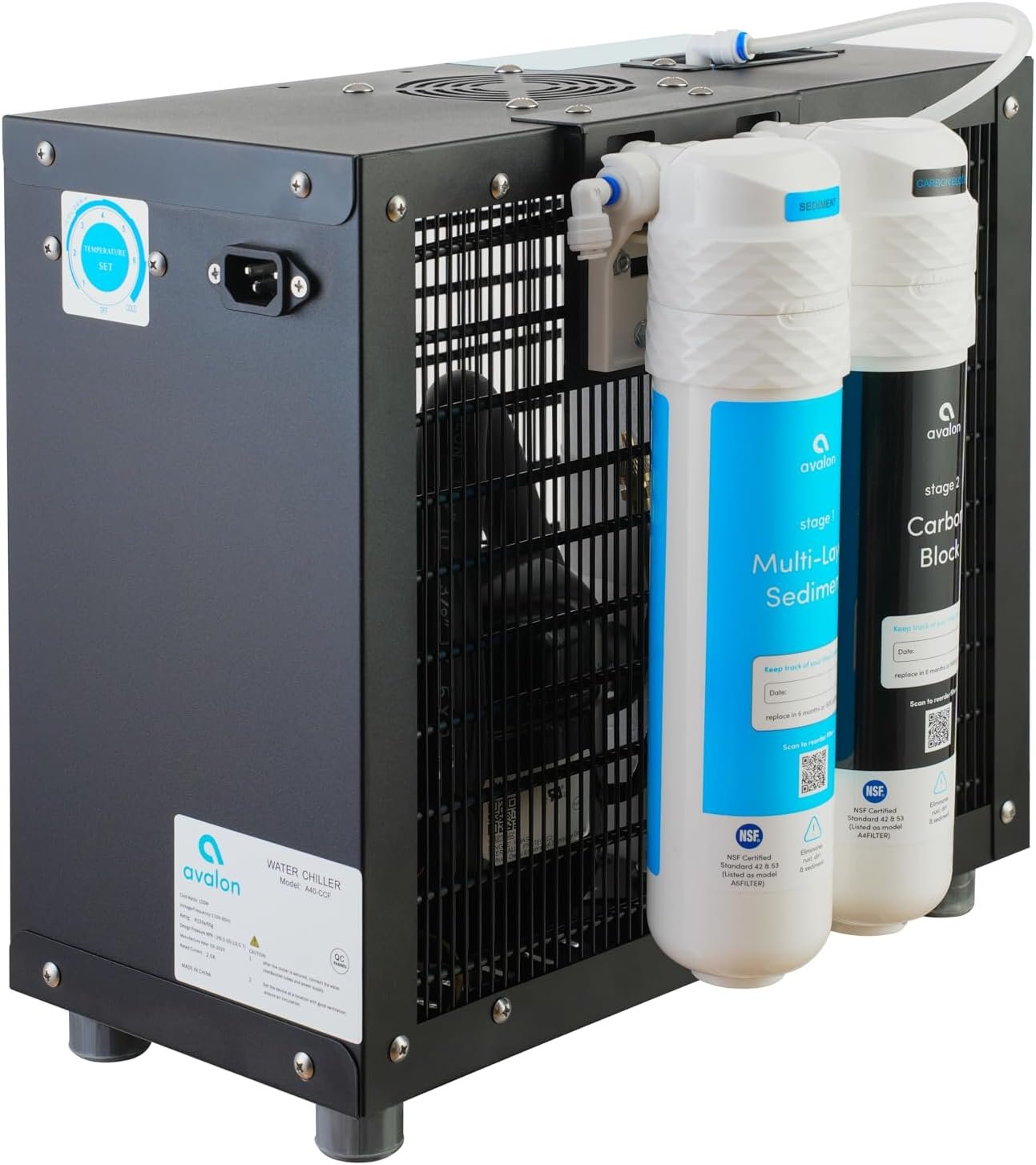 Avalon High Capacity Chiller Cooling System for Under Counter Use, Dual Filtration, NSF