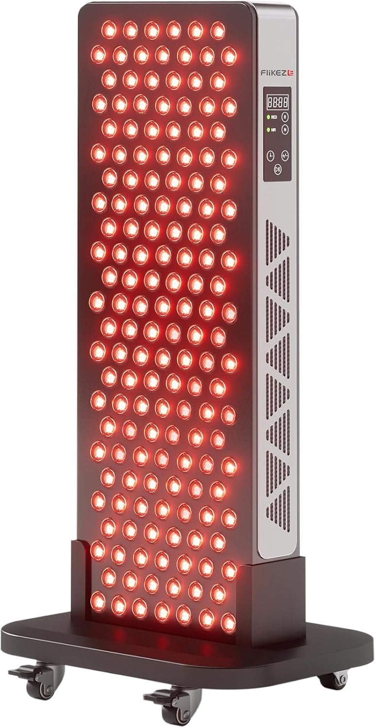 FLIKEZE Red Light Therapy Panel for Full Body Face, Dual Chip 660nm 850nm