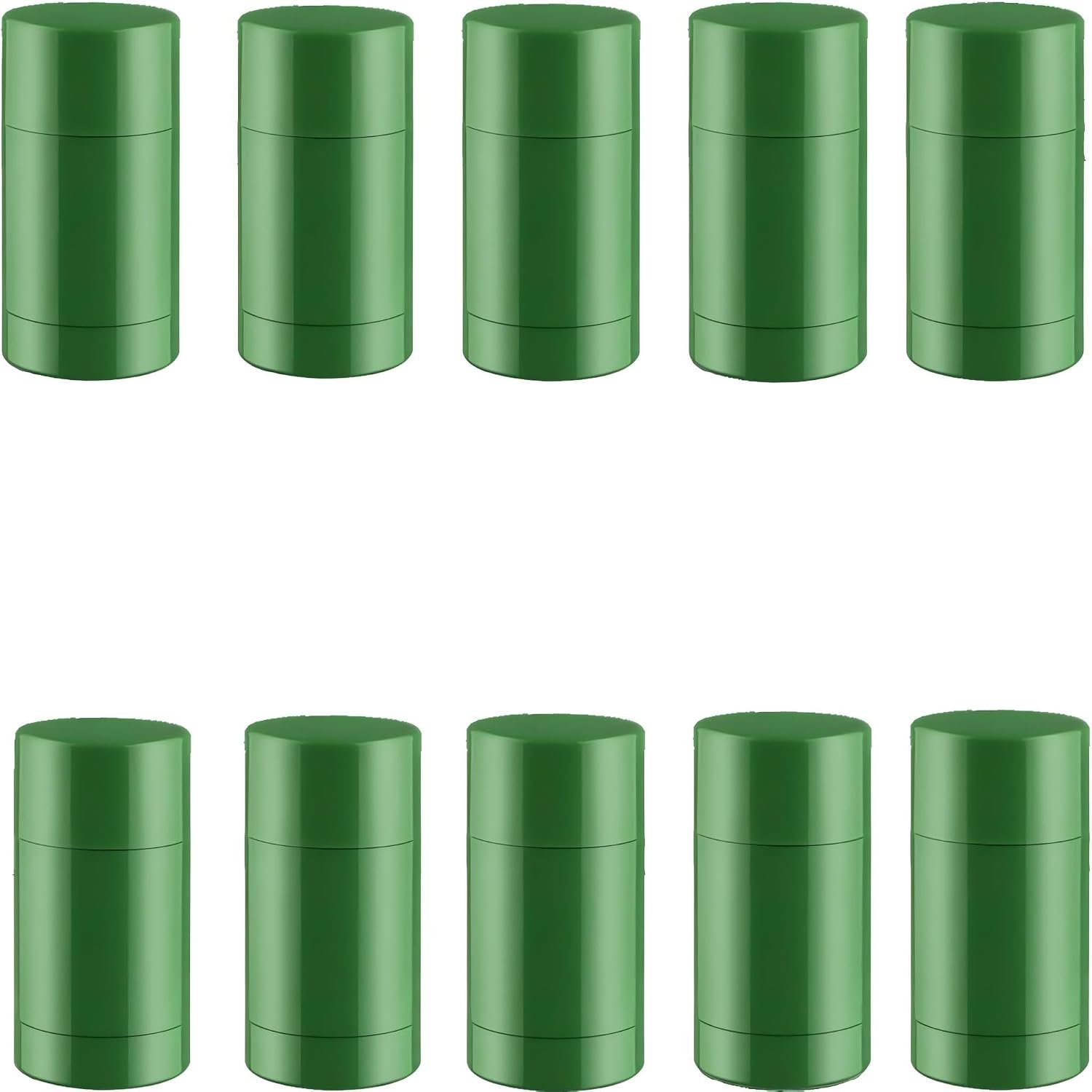 meleg otthon 10 Pcs Empty Deodorant Containers 1.4 oz/40ml Twist Up Refillable Deodrant Containers Leak Proof Green Deodorant Bottles for DIY Lipstick Crayon
