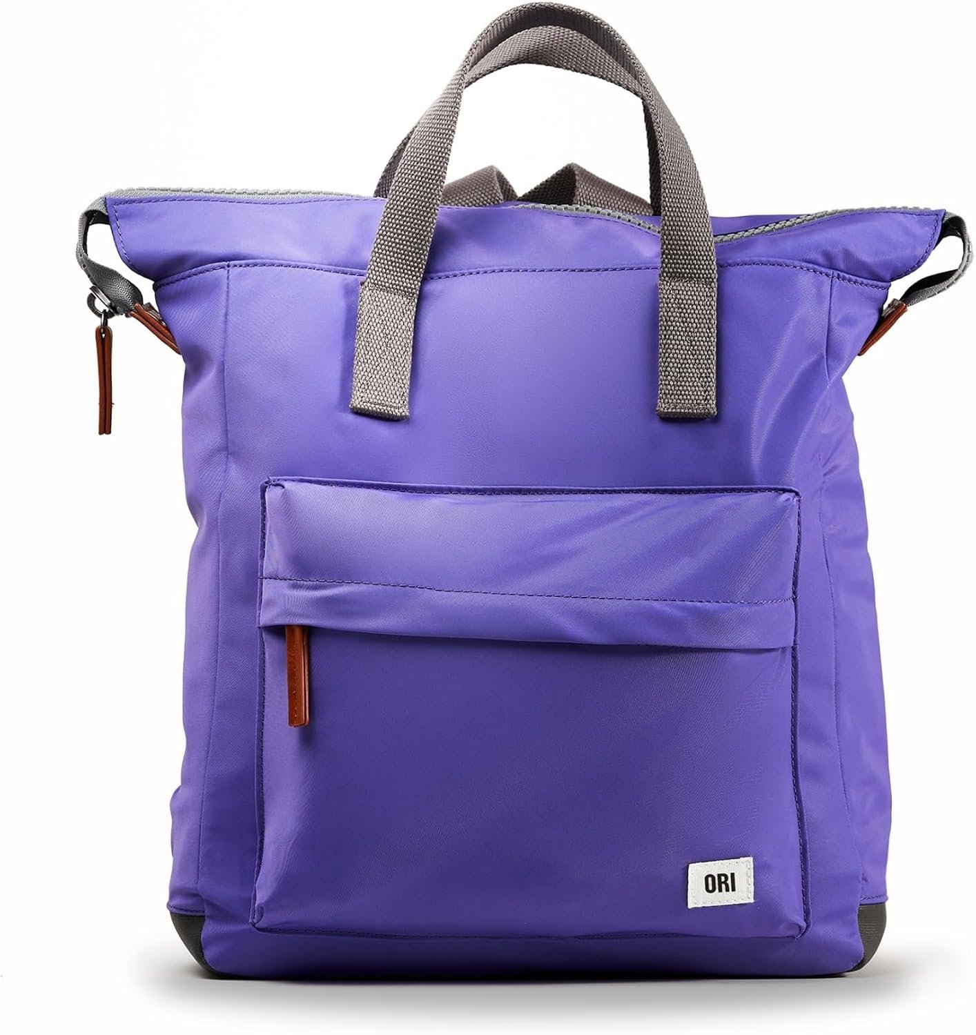 Medium Tote Bag Backpack – Nylon Tote Backpack for Women & Men with Wide Mouth, Chunky Zippers, Multiple Pockets, Adjustable Straps – The Bantry, Peri Purple Backpack, 15.75x 11.81x 4.72