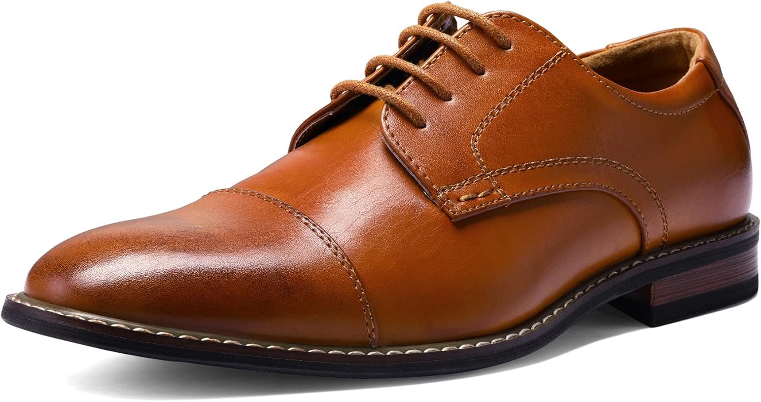 Mens Dress Shoes Wingtip Formal Oxford Shoes for Business Wedding | Anti-Slip Durable Sole, Removable High-Rebound Foam, Soft Lining, Suit Shoes for Office, Wedding & Formal Events