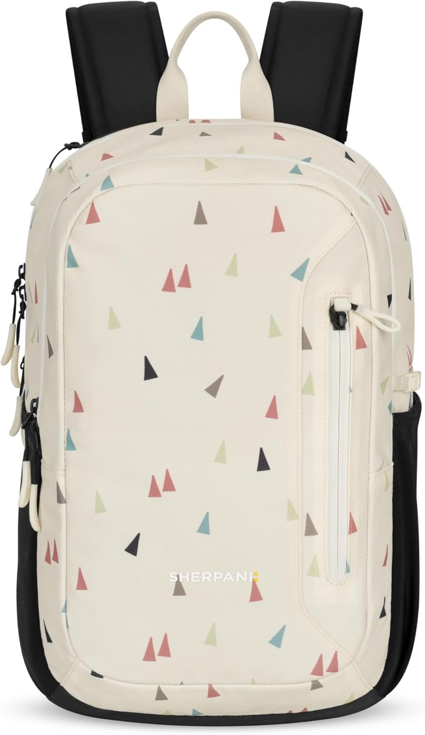 Sherpani Getaway, Casual Daypack Backpacks, Laptop Backpack, 22L Travel Backpack for Men Women, Travel Gift, Fits 15” Laptop, RFID Protection (Terrazzo)