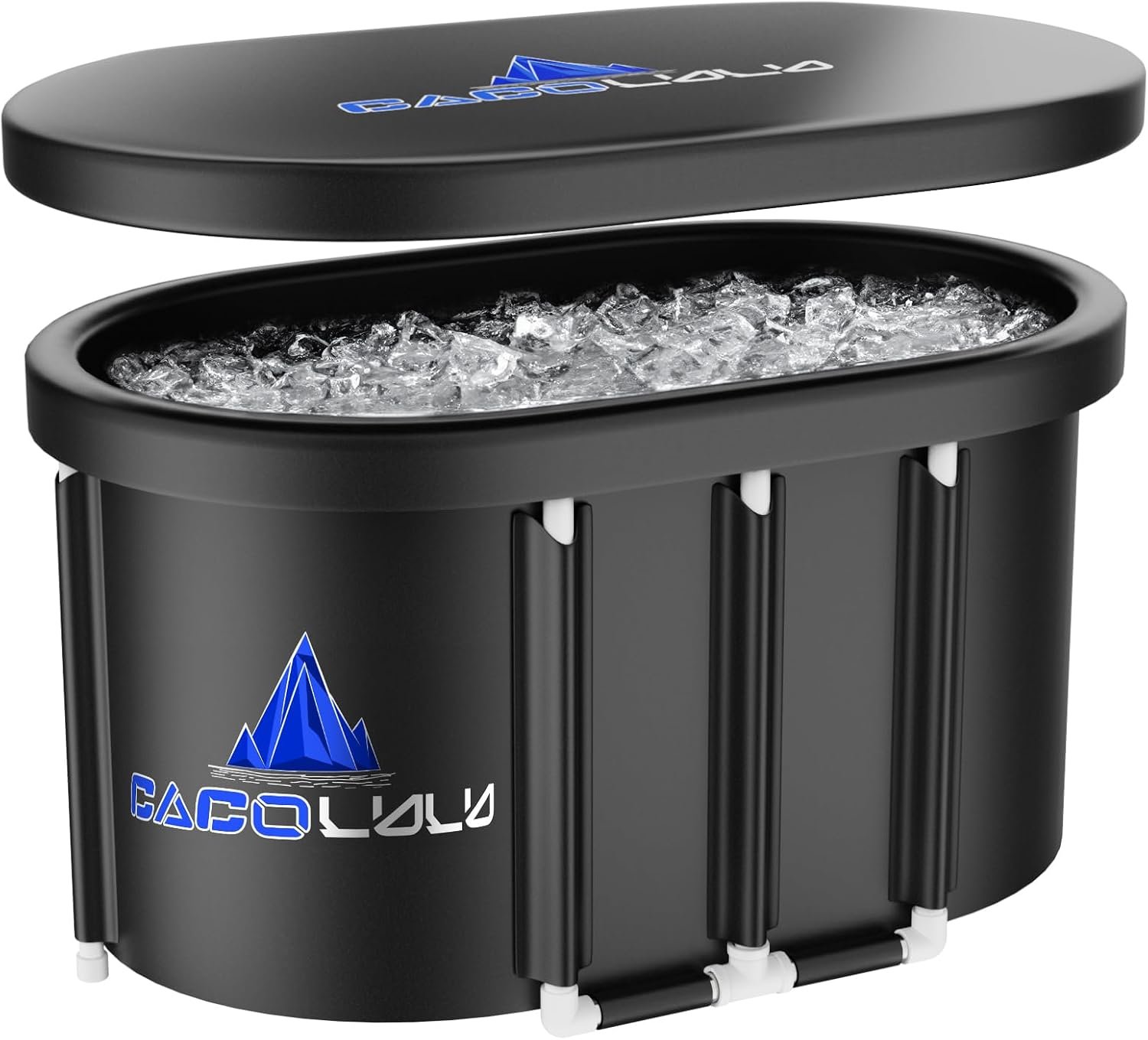 XL Ice Bath Tub for Athletes – 115 Gal Portable Cold Plunge with Cover for Outdoor Garden Yard Gym, Upgraded Frame Collapsible Ice Pod for Adults Cold Therapy Includes Cover, Storage Bag