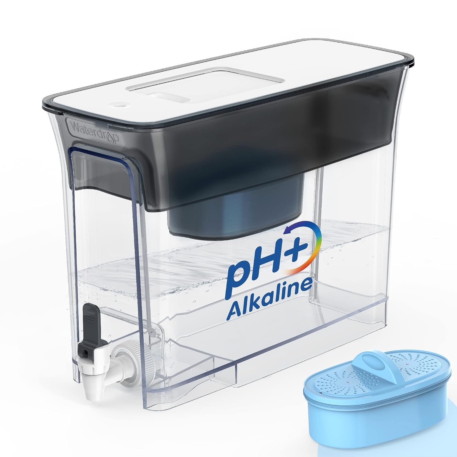 Waterdrop WFD-40L-A Water Filter Dispenser, Alkaline Filtration, Black
