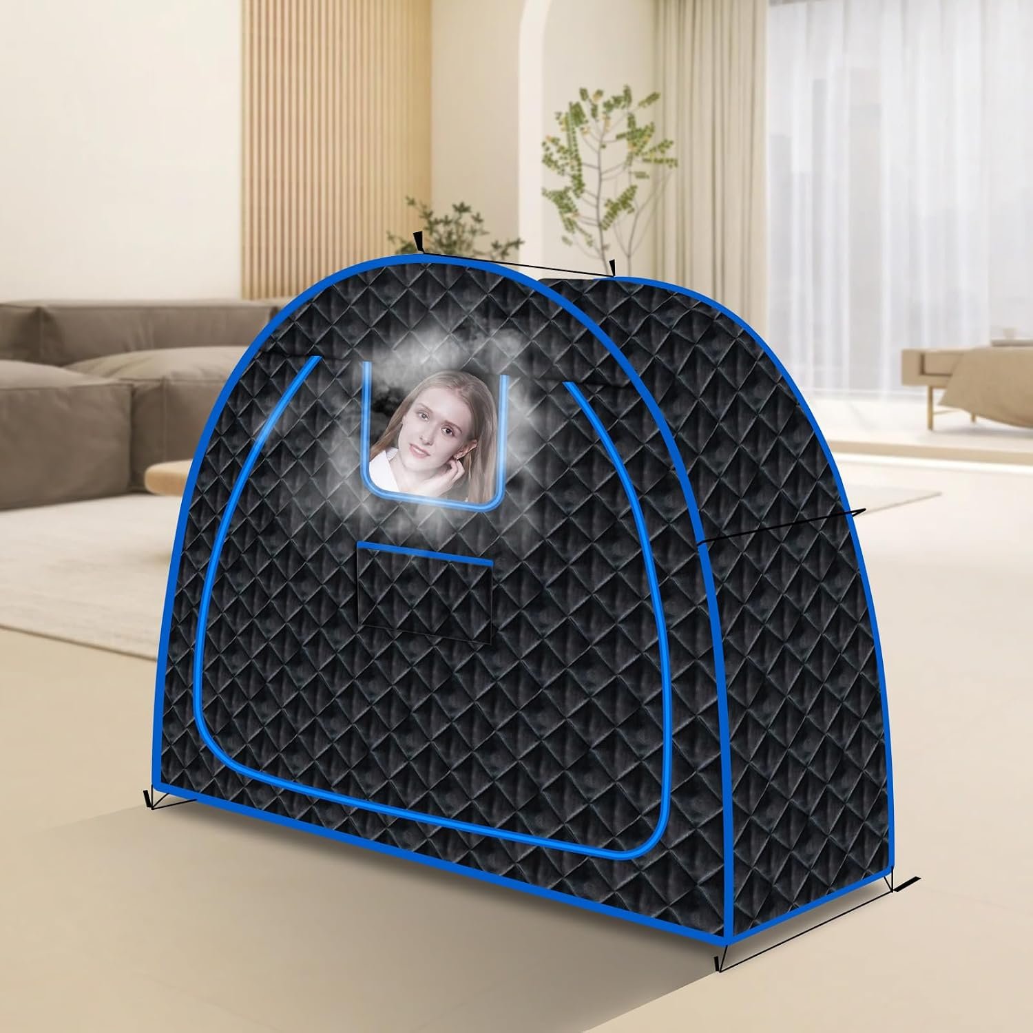 Smartmak Full Size Three Person Portable Steam Sauna Tent
