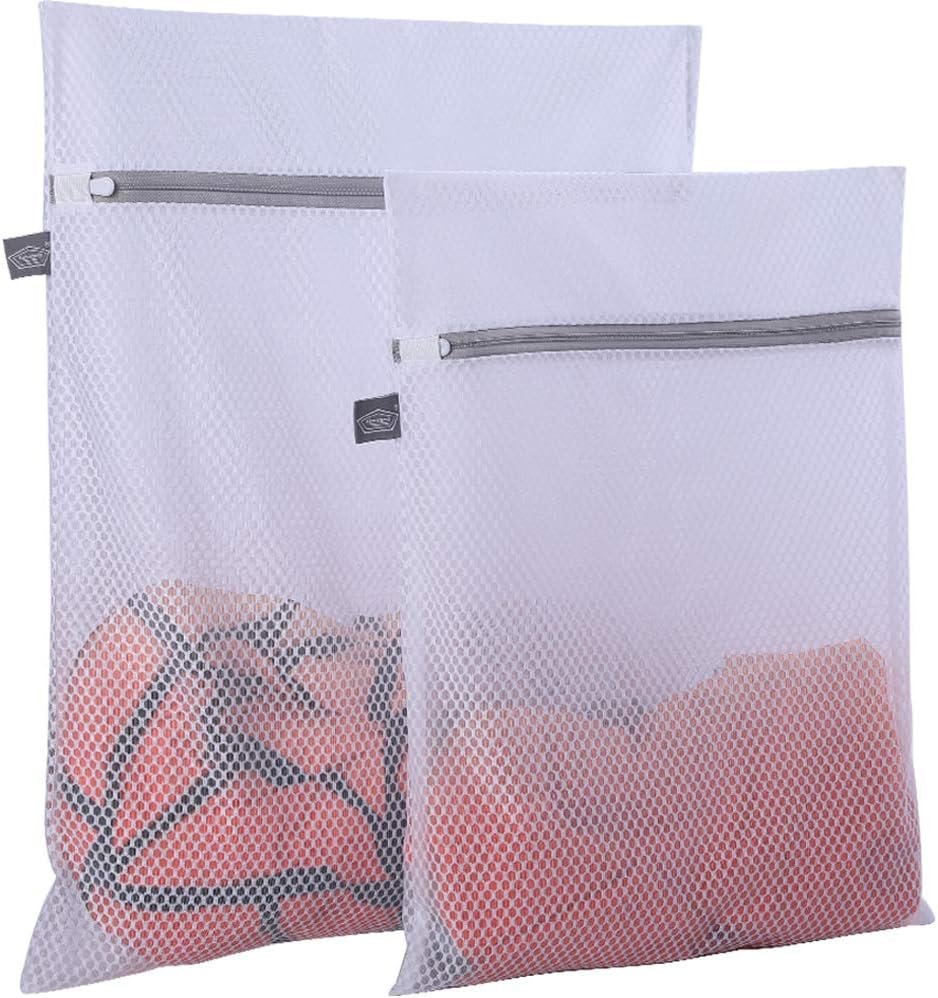 Laundry Bags Mesh Wash Bags, Garment Bag for Washing Machine, 1L+1M | Washing Machine Bags for Delicates, Lingerie, Underwear, Bra, Socks, Scarf, Shoes, Honeycomb