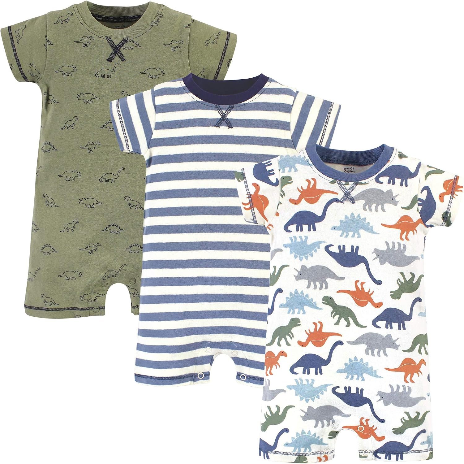 Touched by Nature Baby Unisex Baby Organic Cotton Rompers