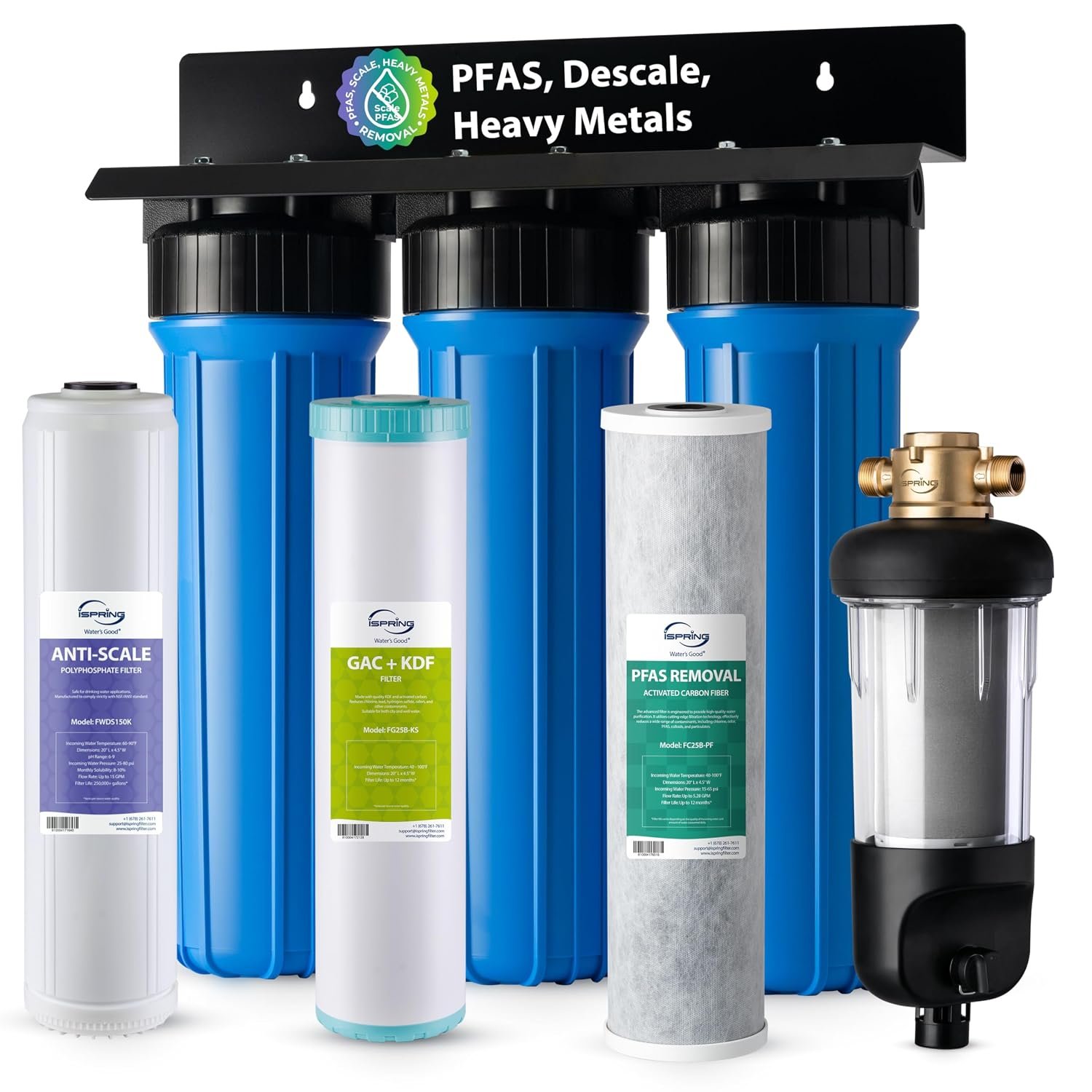 iSpring Ultimate PFAS Whole House Water Filter w/Jumbo Sediment Filter