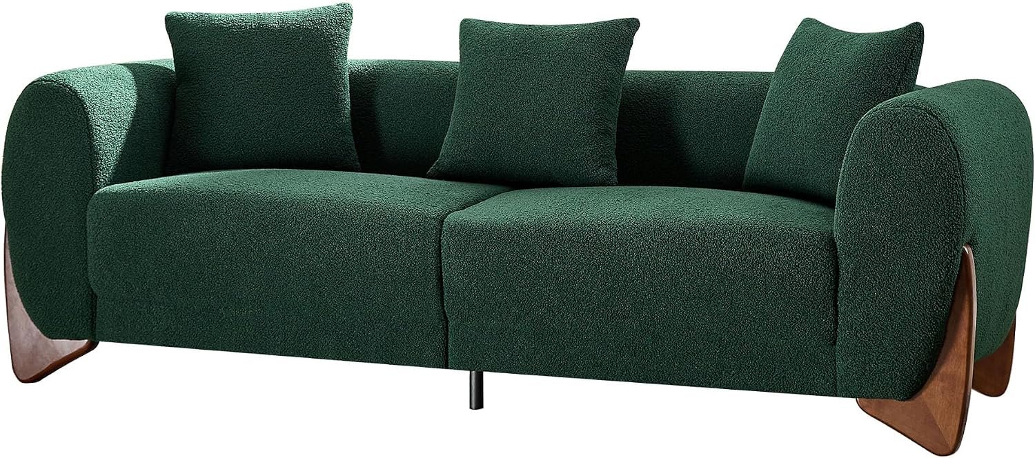 HUBSON Green Boucle Sofa