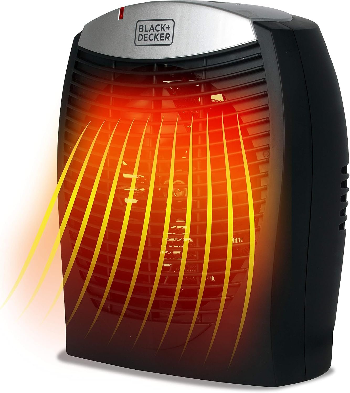 BLACK+DECKER Electric Heater with E-Save, 1500 Watts, BHDE1706, Black | Personal Heater with 3 Settings, For Office, Home or Bedroom, Adjustable Thermostat Control & E-Save Function