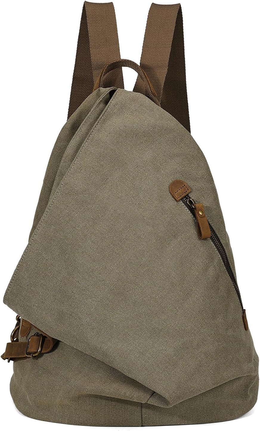 Canvas Vintage Backpack – Large Casual Daypack Outdoor Travel Rucksack Hiking Backpacks for Men Women