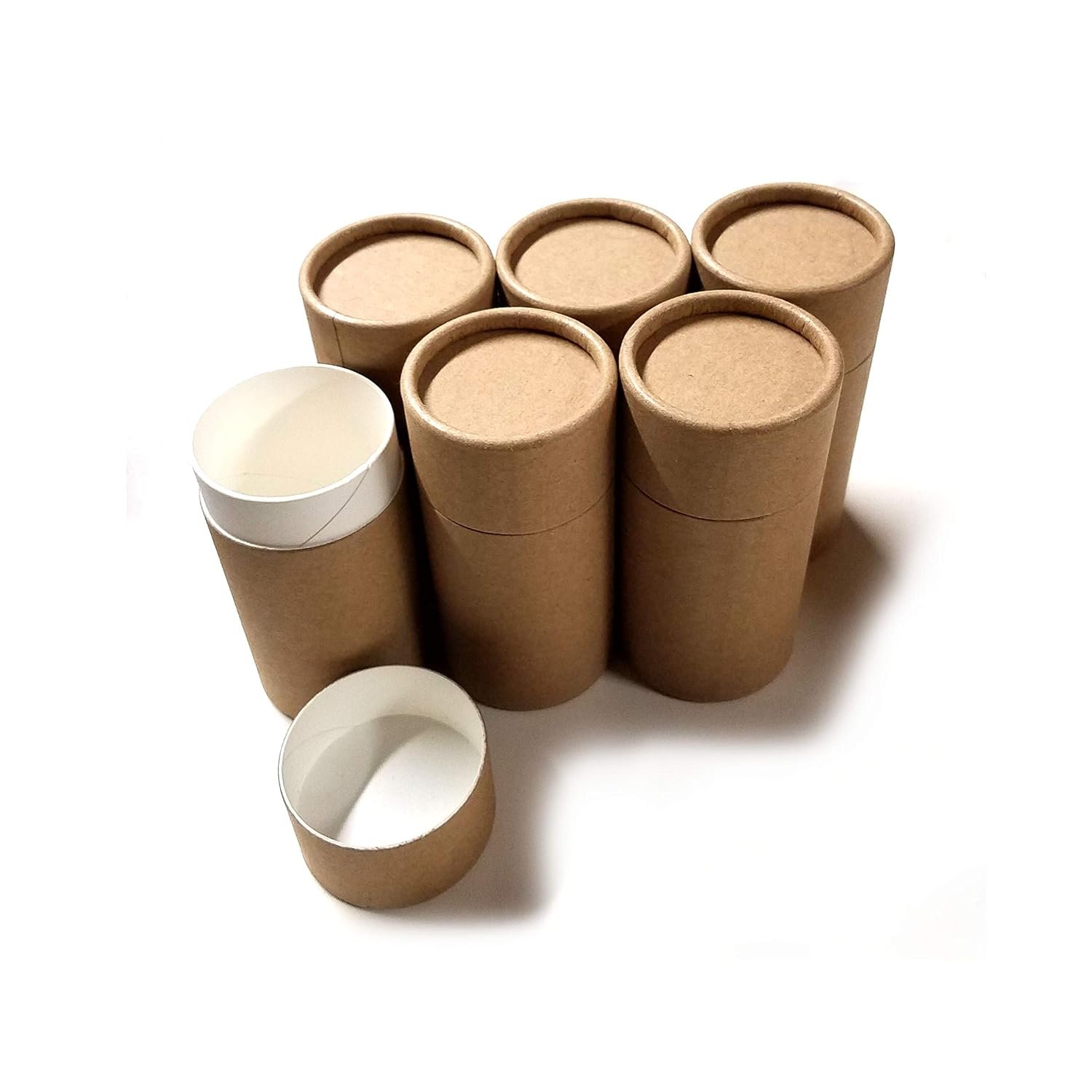 Empty Cardboard Deodorant Containers – Push-up style, top-fill, reusable and biodegradable 3.0 oz (6-Pack)