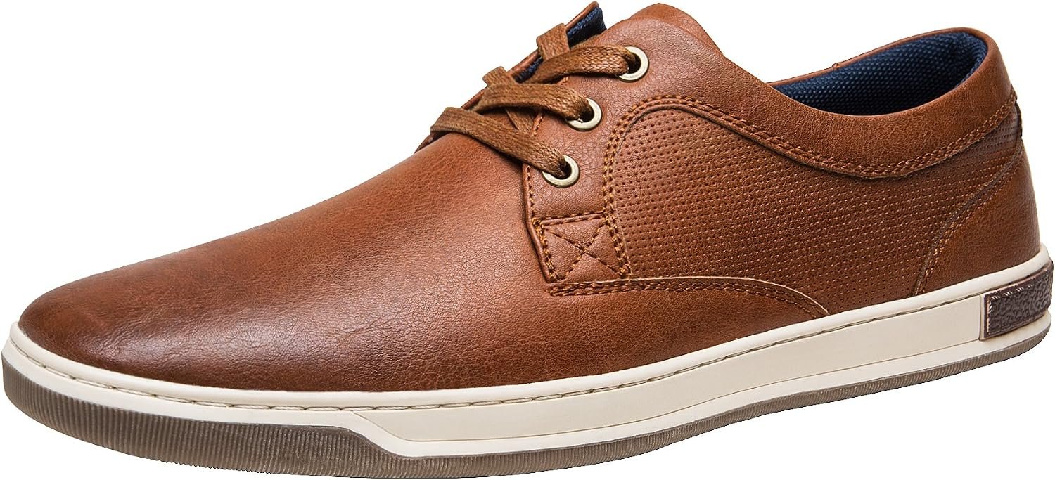 Jousen Men’s Business Casual Shoes Dress Sneakers | Breathable Comfortable Pu Leather Wedding Lightweight Walking Skate Shoes For Casual And Business