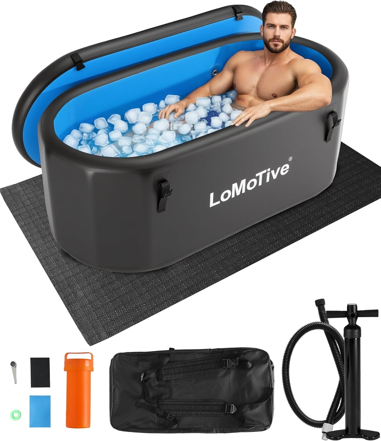 Professional Cold Plunge Tub for Athletes, 59″L x 31″W x 29″H