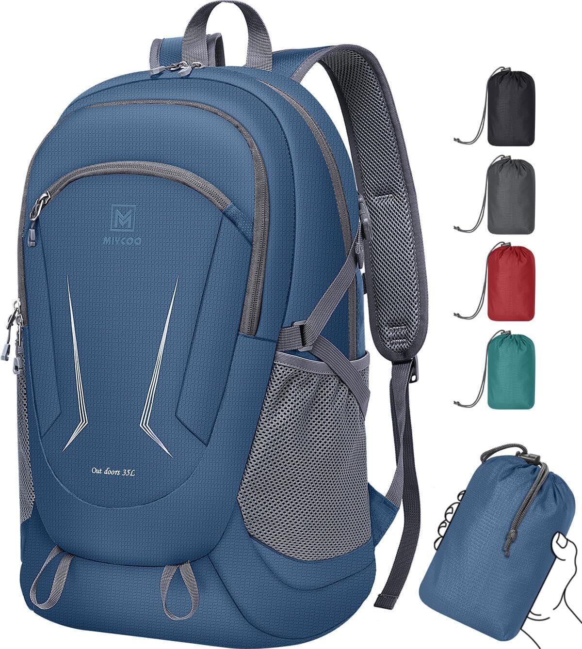 MIYCOO Ultralight Packable Backpack, 35L Waterproof Hiking Daypack | Travel Camping Foldable Daypack, Hiking Back Pack for Men Women