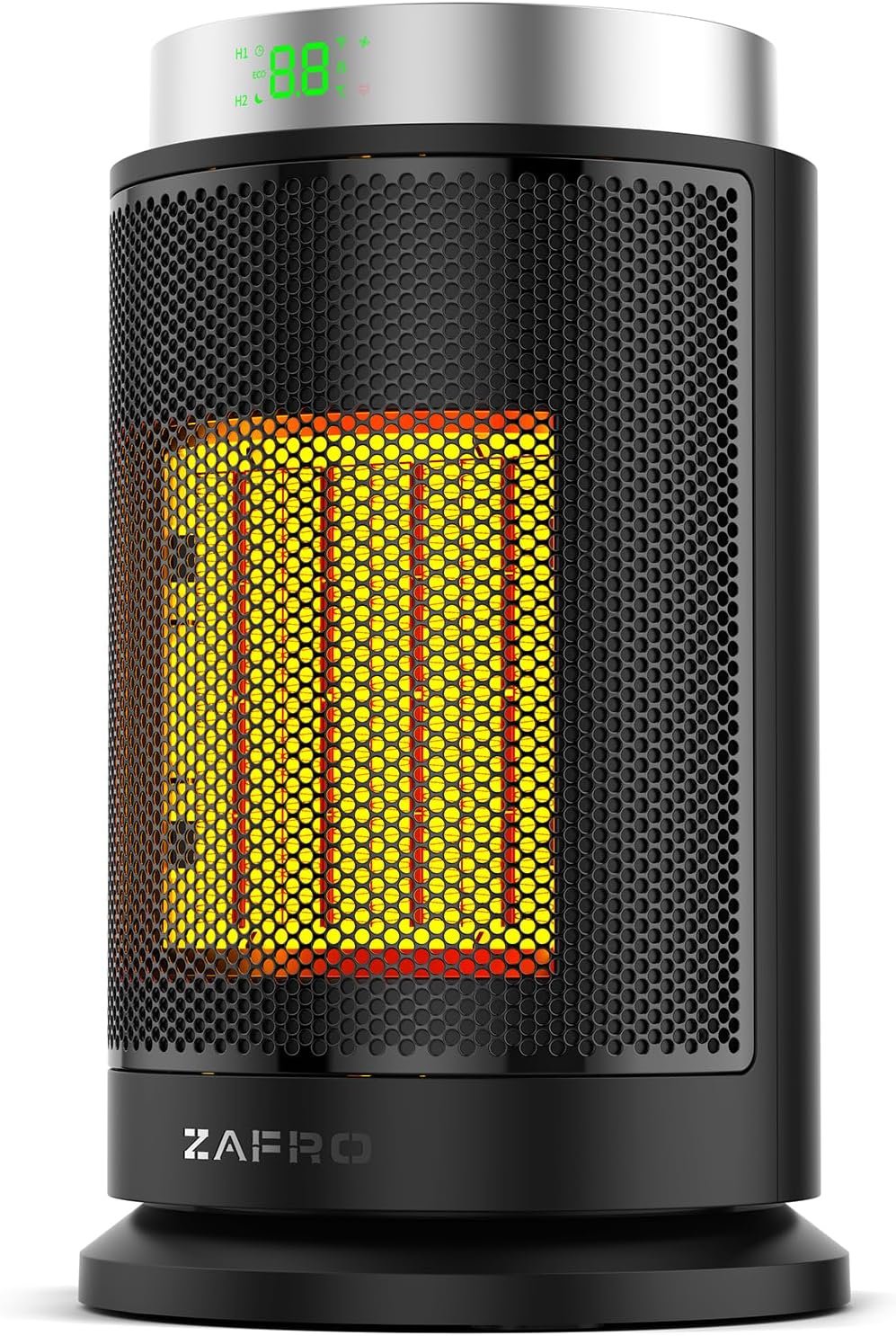 ZAFRO Space Heater, Ultra Quiet Portable Electric Heaters for Indoor Use with Thermostat, 1500W PTC Ceramic Fast & Wide-Angle Heat, 8 Safety Features, 5 Modes, 24H Timer for Home, Office, Bedroom
