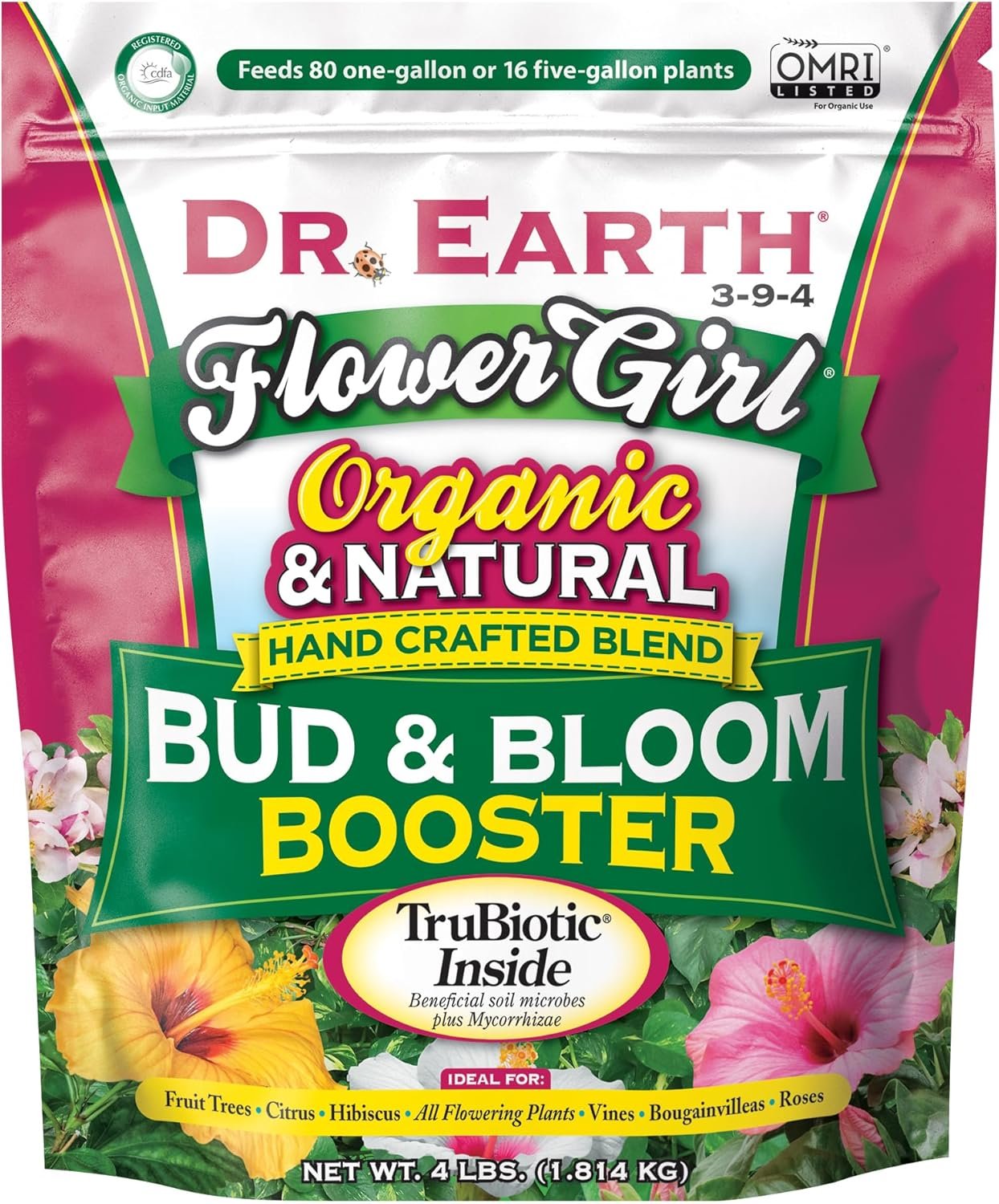 DR EARTH 707P Organic 8 Bud and Bloom Fertilizer in Poly Bag, 4-Pound, Multicolor