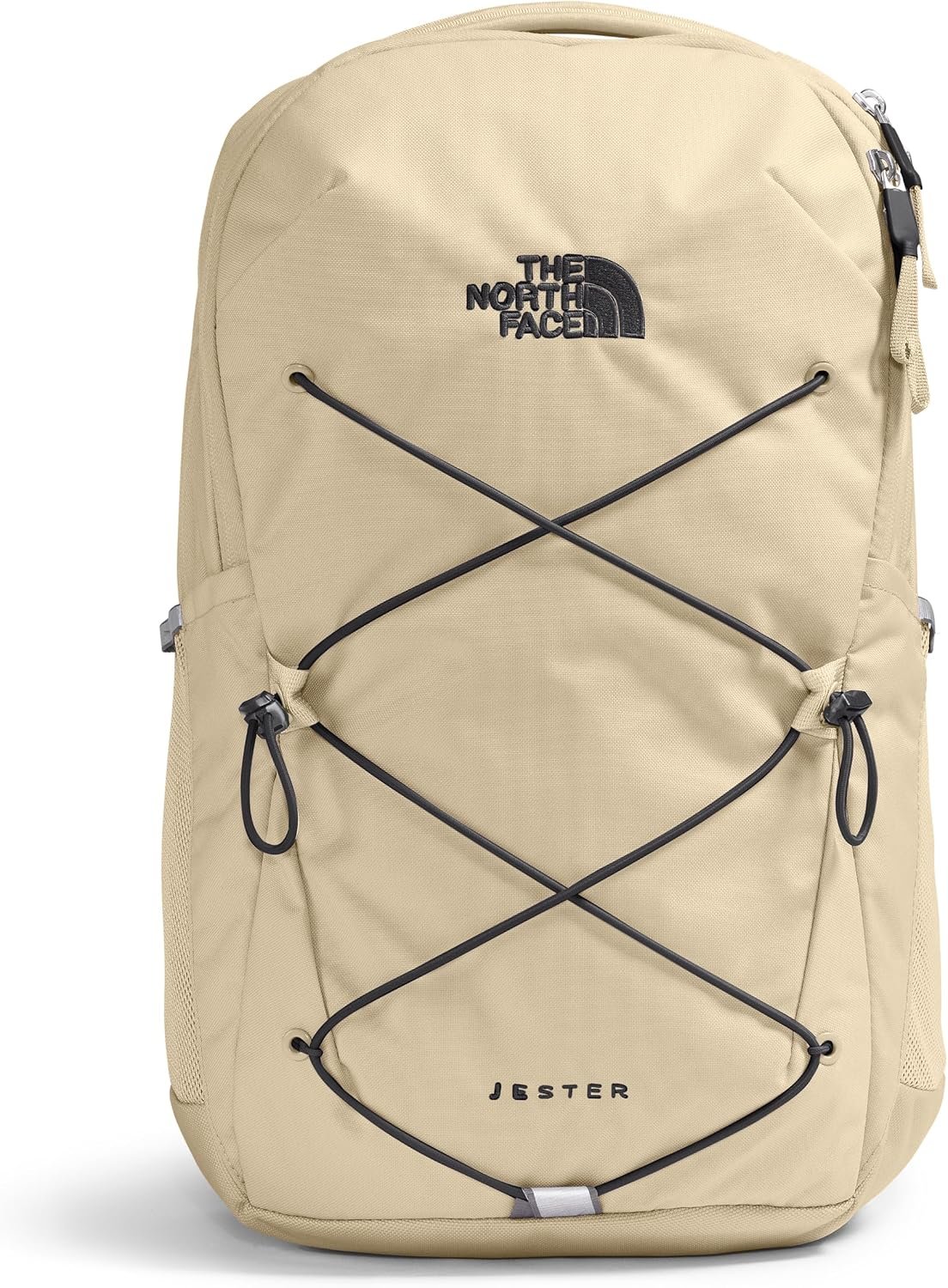 The North Face Jester Everyday Laptop Backpack, Gravel/Blk, OSFA | Commuter Travel Bag, Laptop Sleeve, Water-Repellent