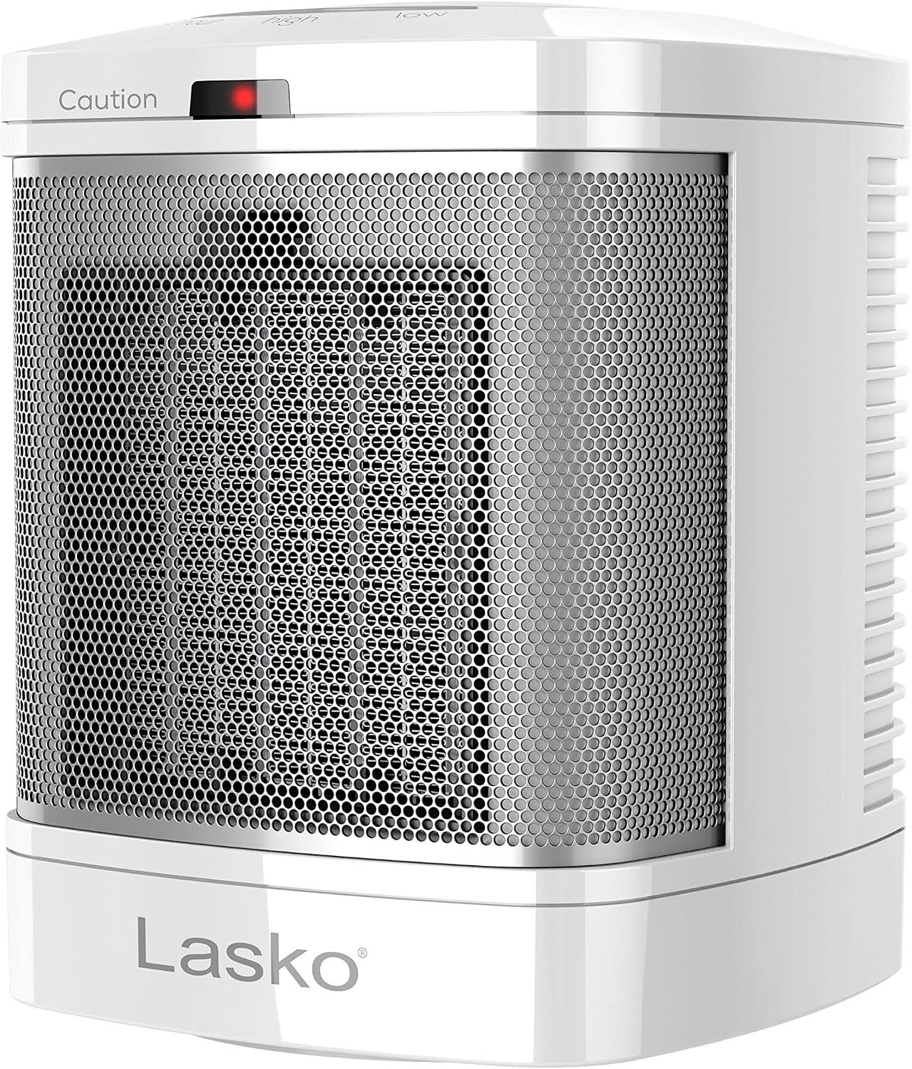 Lasko Electric Ceramic Space Heater for Bathroom – 8” – CD08200 – White | ALCI Safety Plug, Portable, 2 Heat Settings, Simple Heat Button, Overheat Protection, Cool Touch Housing, 1500W